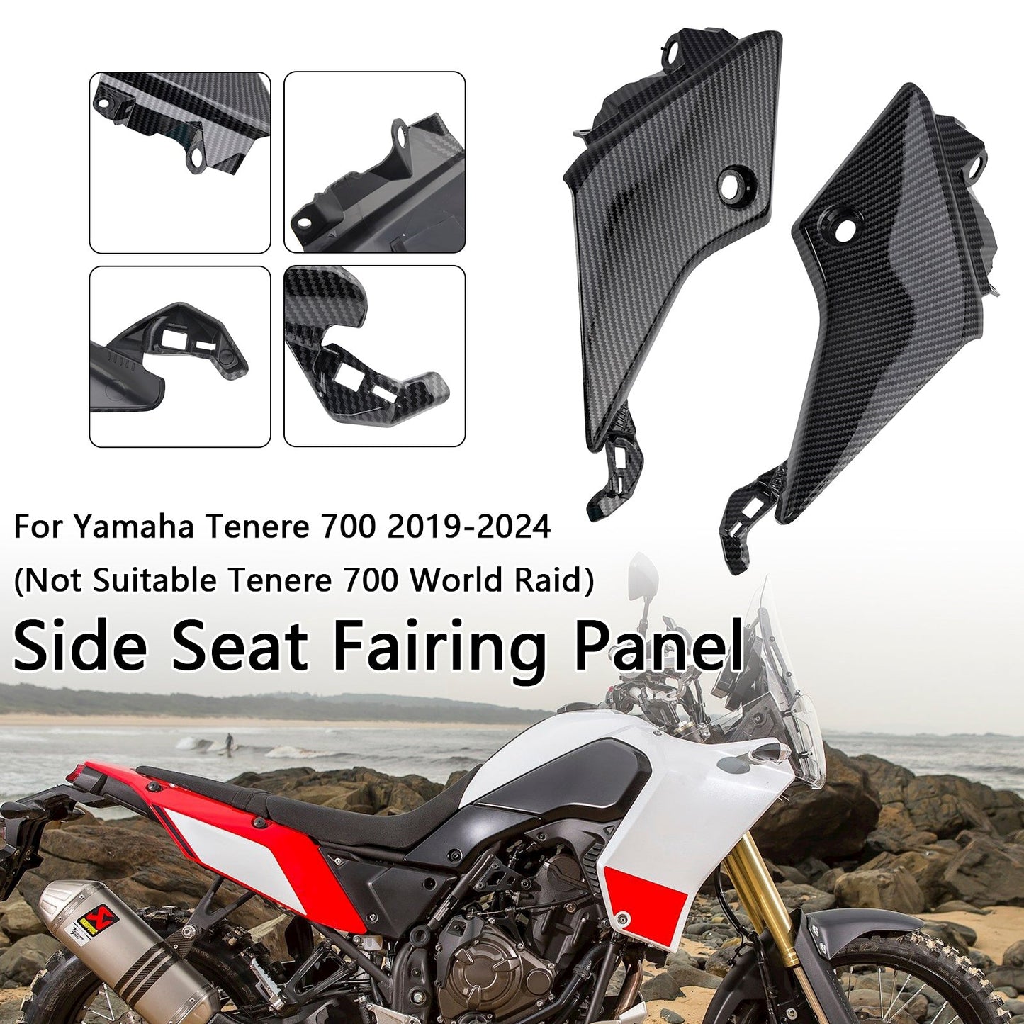 2019-2024 Yamaha Tenere 700 Side Seat Fairing Panel Cowl