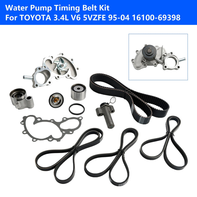 1995-2004 TOYOTA 3.4L V6 5VZFE Water Pump Timing Belt Kit 16100-69398