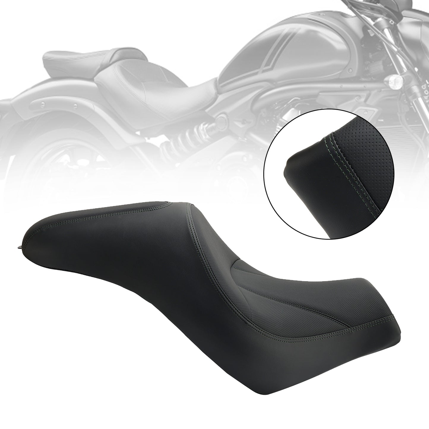 Front Driver Seat Passenger Cushion Pu For Kawasaki Vulcan S Vn En 650 15-23