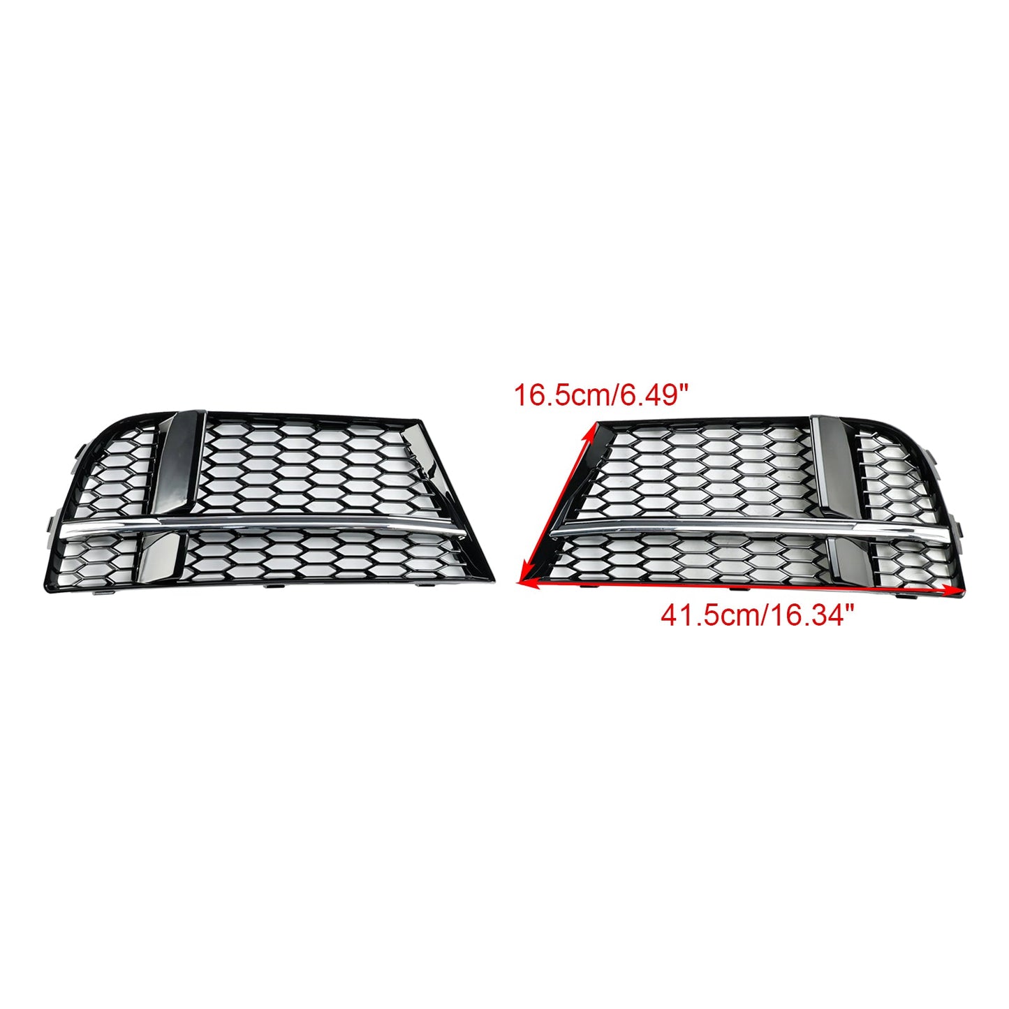 Front Fog Light Cover Bezel Grill Grille Fit AUDI A3 S-LINE 2017-2019 8V