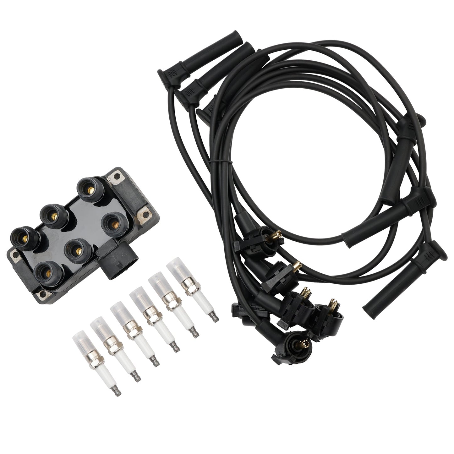 2005-2010 Ford Mustang V6 4.0l Ignition Coil+6 Spark plug+6 Wire FD480 DG452 90TF12029A