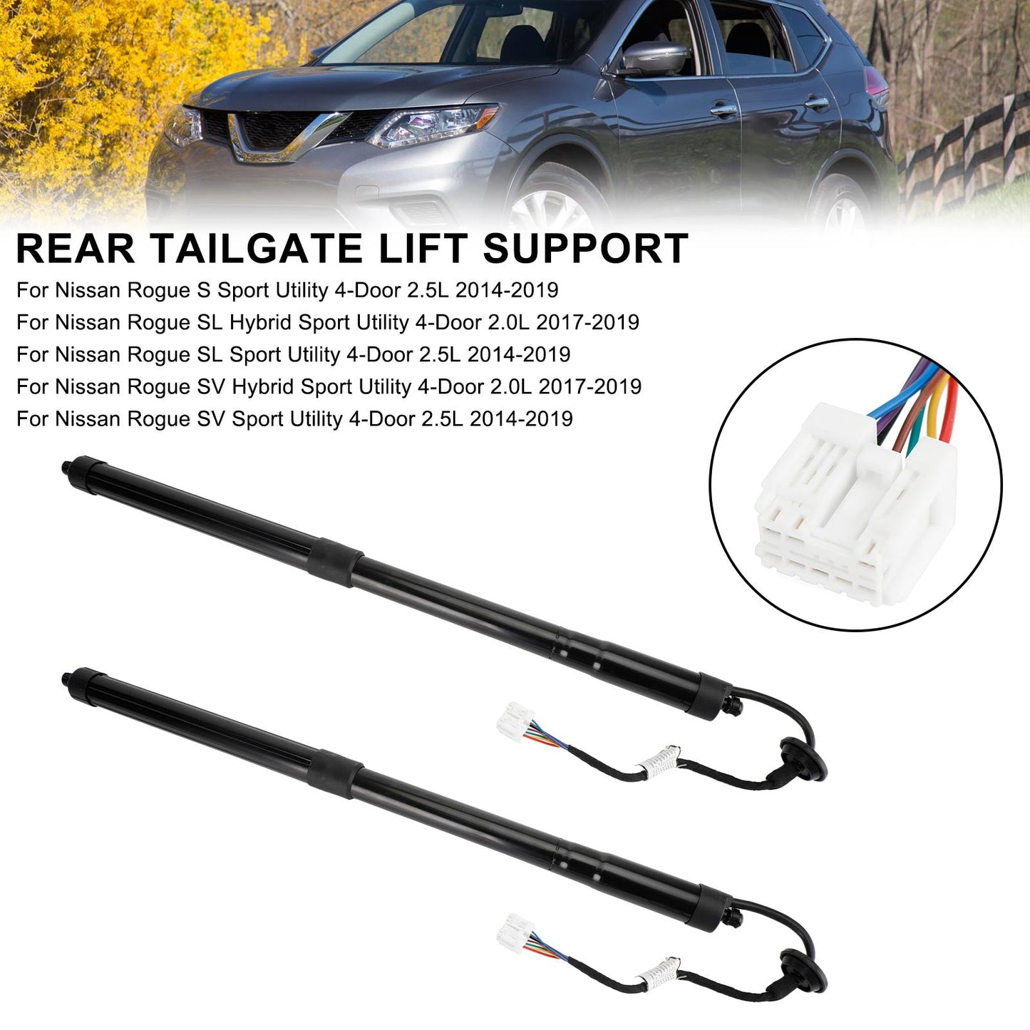 2017-2019 Nissan Rogue SL Hybrid Sport Utility 4-Door 2.0L 2PCS Electric Tailgate Struts 905614BA4A 971827851