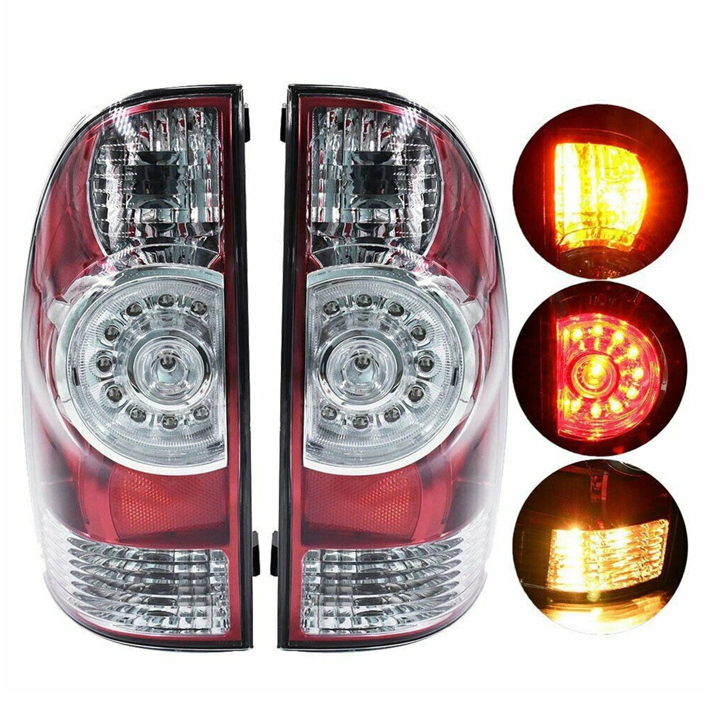 2005-2014 Toyota Tacoma Base Standard Cab Pickup 2-Door LED Tail Lights Brake Lamp 8156004150 8155004160