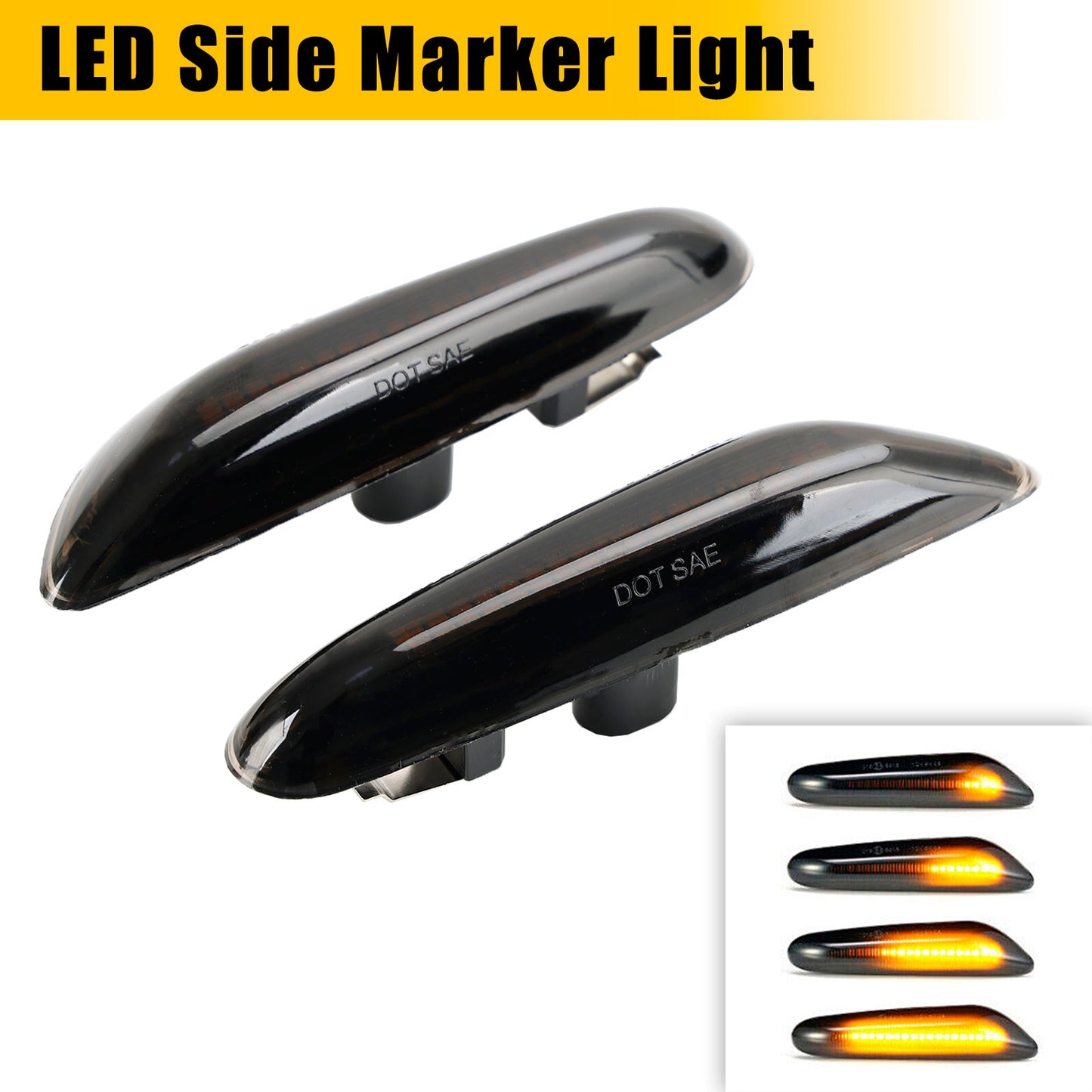 LED Sequential Blinker Side Indicator Turn Signal for BMW E90 E92 E60 E87 E82