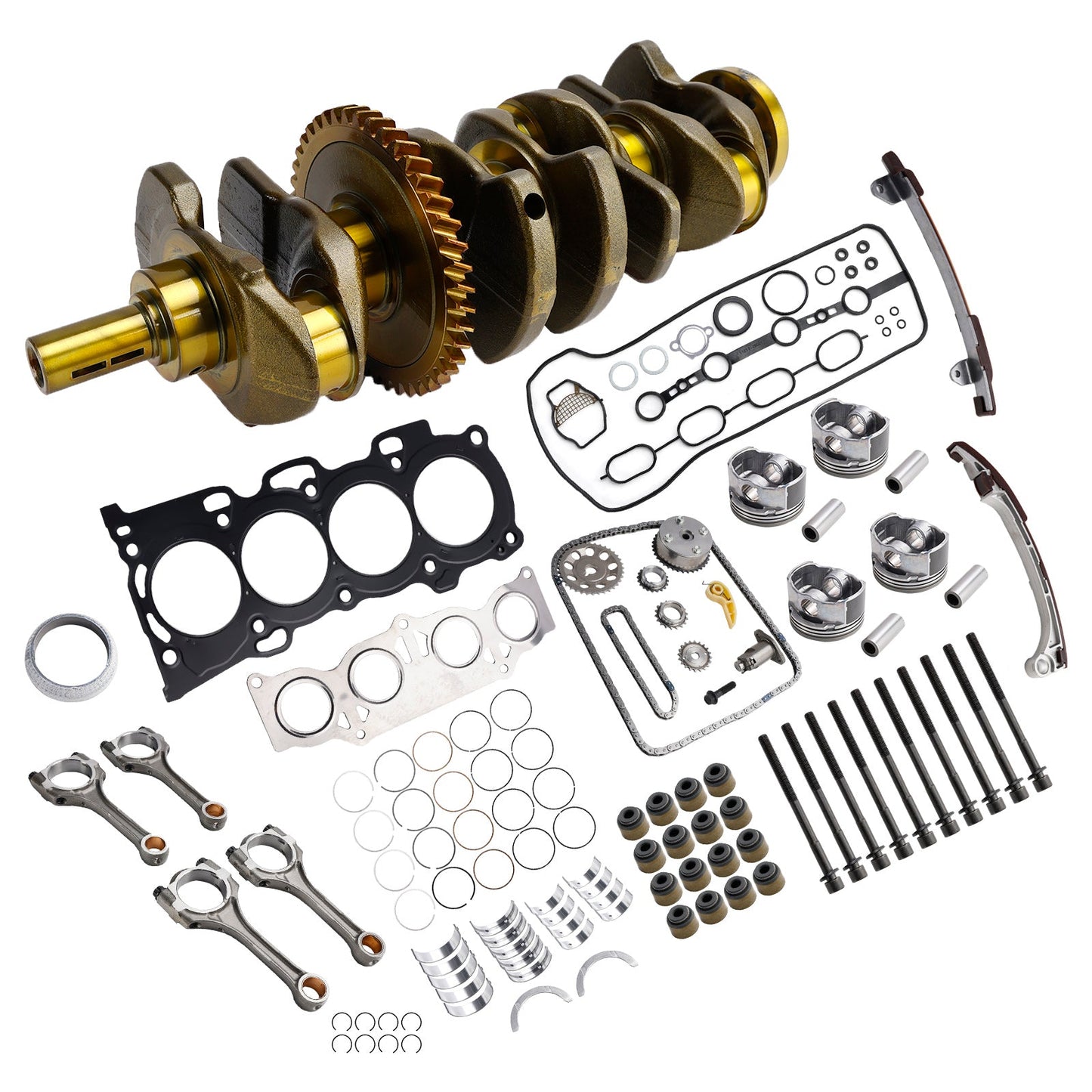 2008-2015 Scion xB 2AZ-FE 2.4L Engine Overhaul Rebuild Kit w/ Crankshaft Rods Timing Kit