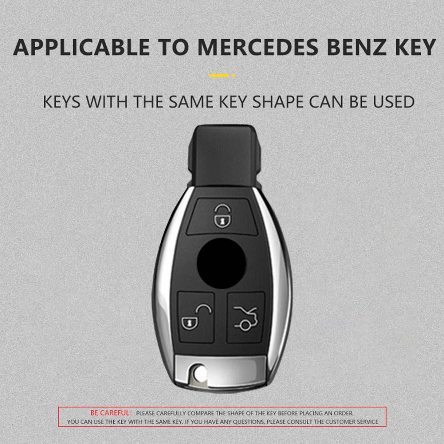 Benz GLC GLK CLS GLA CLA AMG Alloy Aluminum TPU Car Key Brown Case Cover