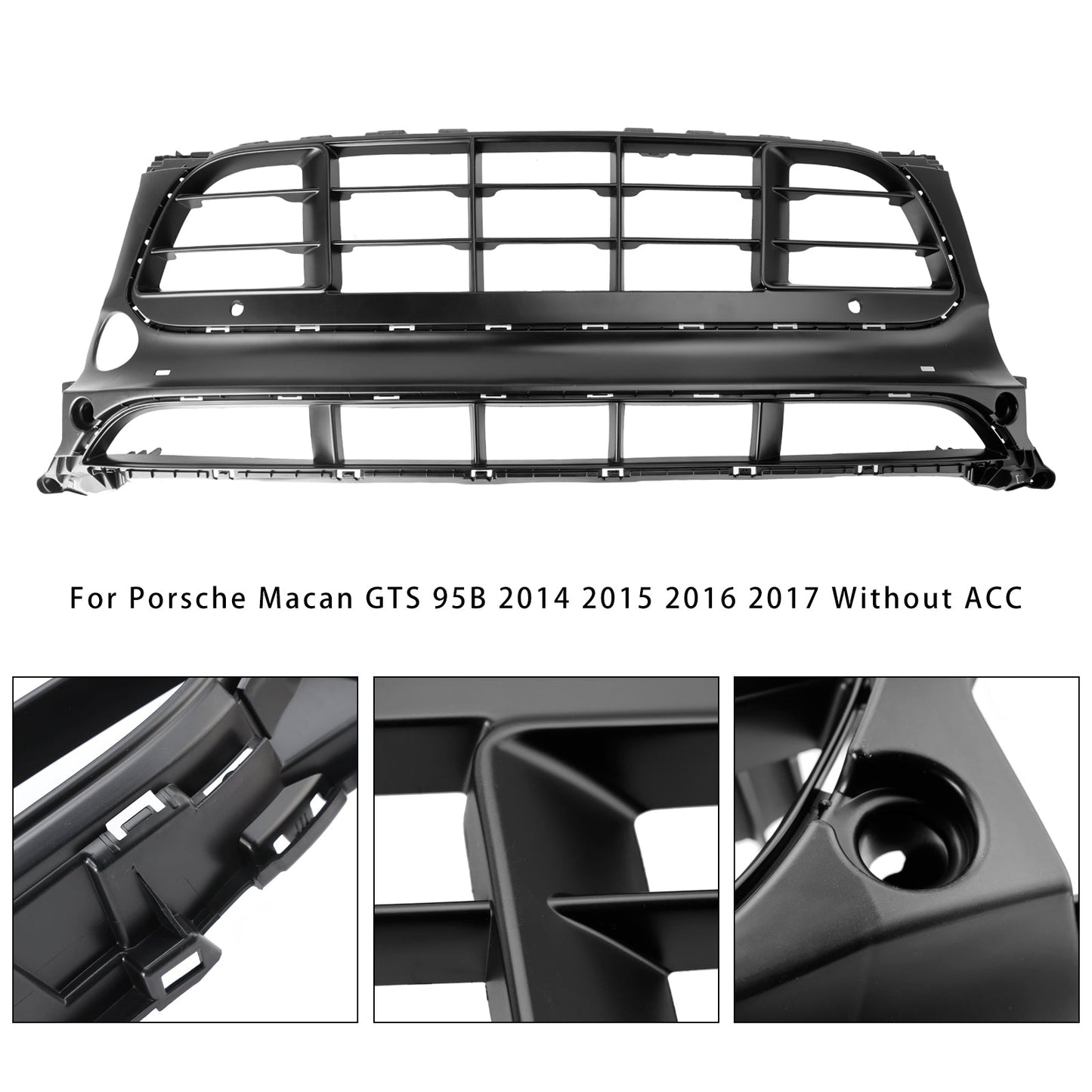 2014-2017 Porsche Macan GTS 95B Front Bumper Grill Grille 95B807683-AG-0K1