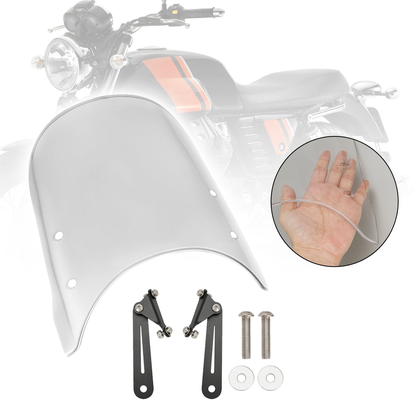 Windshield WindScreen fit for Scrambler 1200 XC XE 19-23 Street Twin 900 16-23