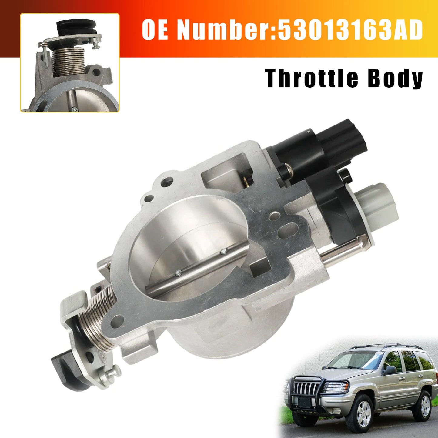 2002 For Dodge Dakota Base,SLT,Sport 4.7L V8 - Gas Throttle Body Assembly 53013163AD