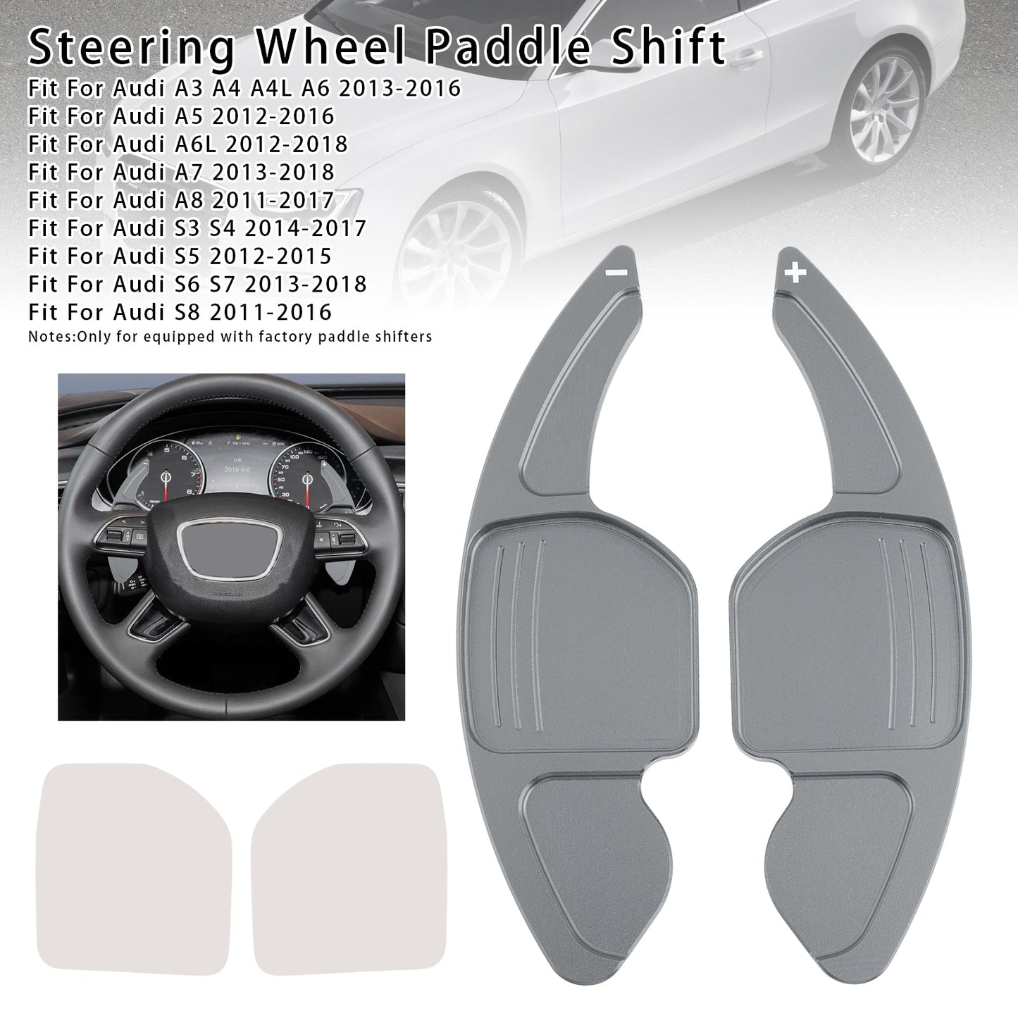 Steering Wheel Paddle Shifter Extension For Audi A3 A4 A5 A6 A8