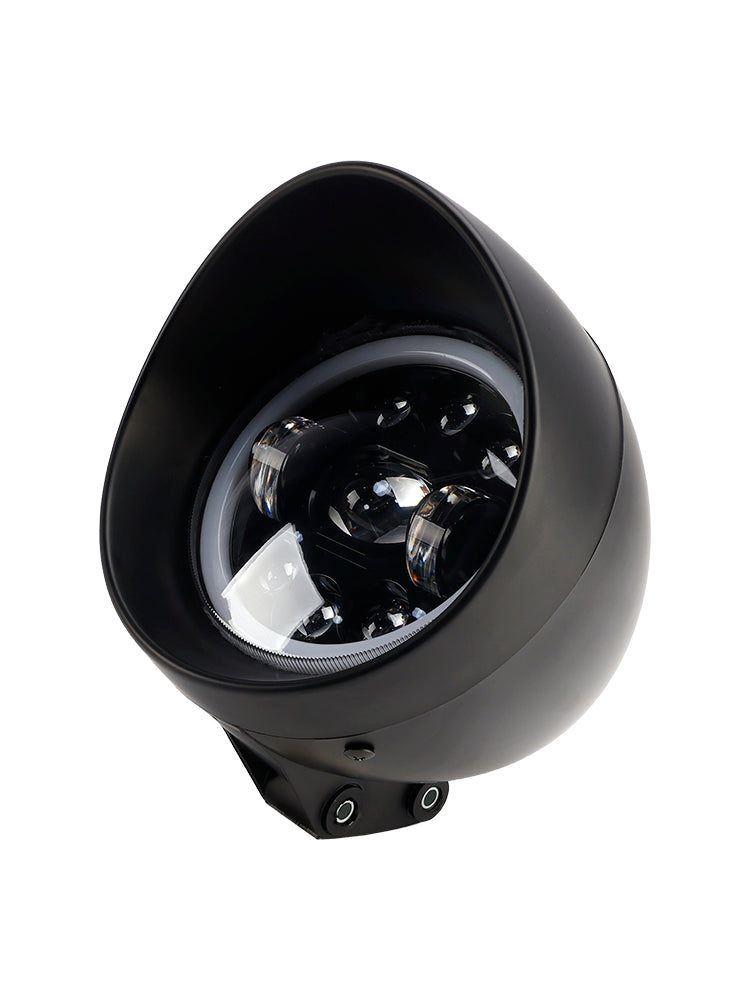 5.75" Motorcycle Spotlight Headlight Fog 9-Bulbs For Motorcycle Scooter Chrome