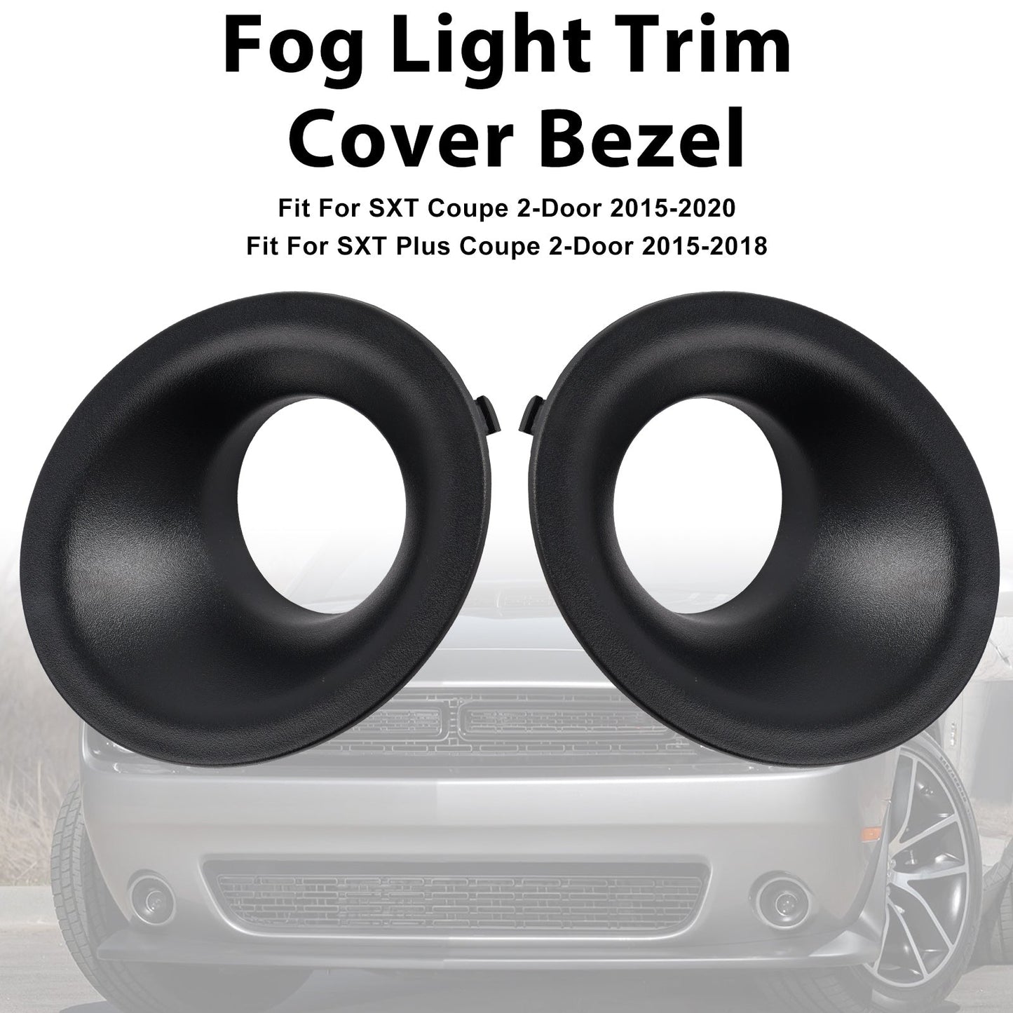 Pair Front Fog Light Trim For Dodge Challenger 2015-2021 68259662AA