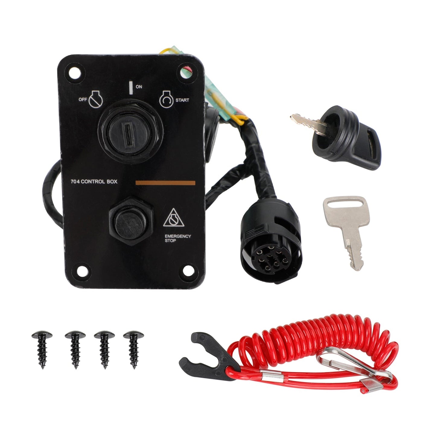 YAMAHA 2-stroke and 4-stroke mechanical shift outboard motors Single Engine Switch Panel 704-82570-08-00