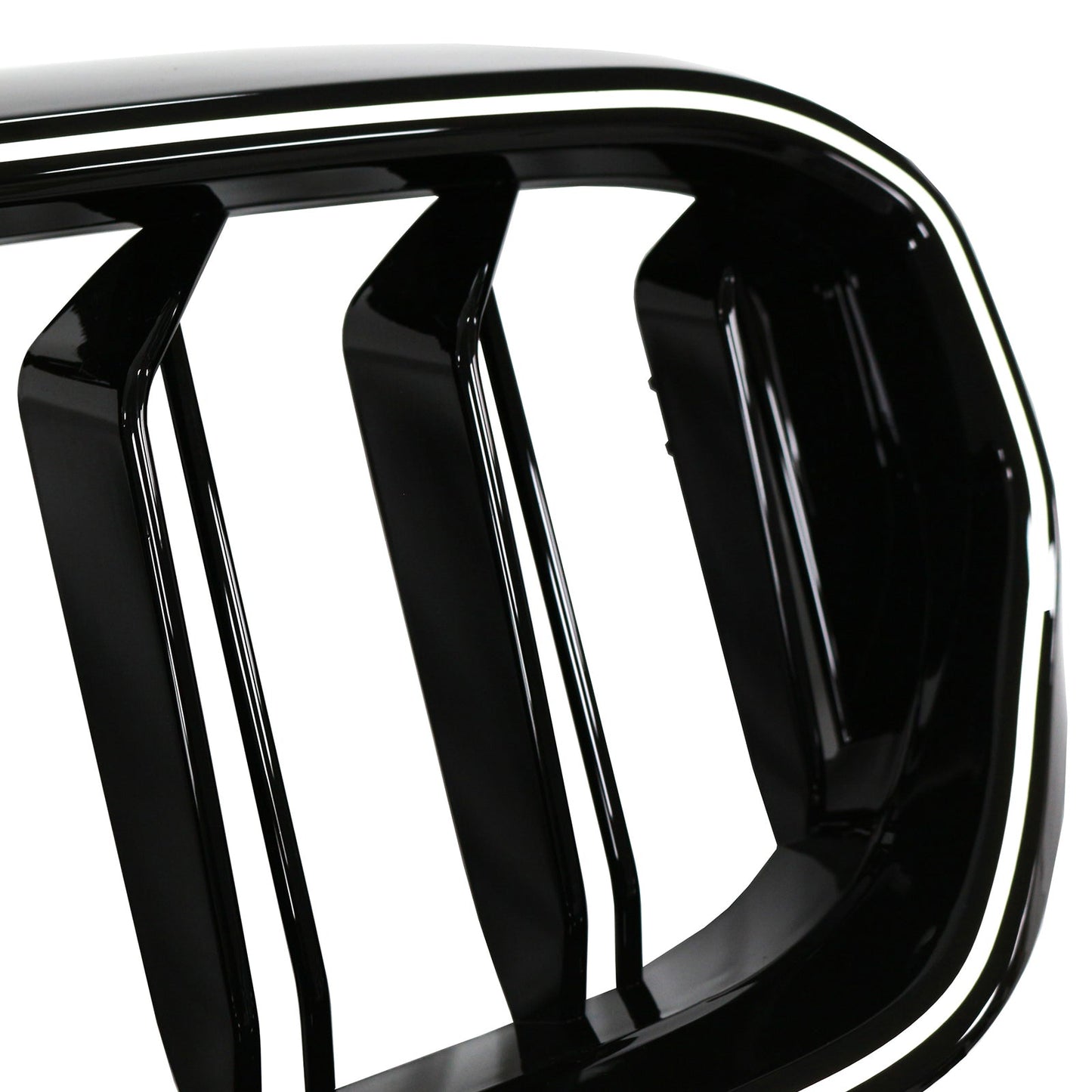 2021-2024 BMW 5 Series G30 G38 Double Slat Front Kidney Grille Gloss Black