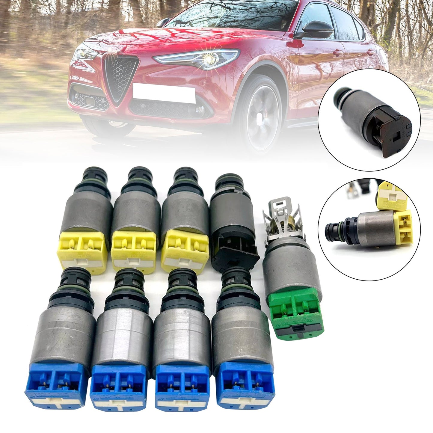 9pcs 8HP50 8-Speed Automatic Transmission Solenoid For BMW Dodge Jeep Alfa Romeo
