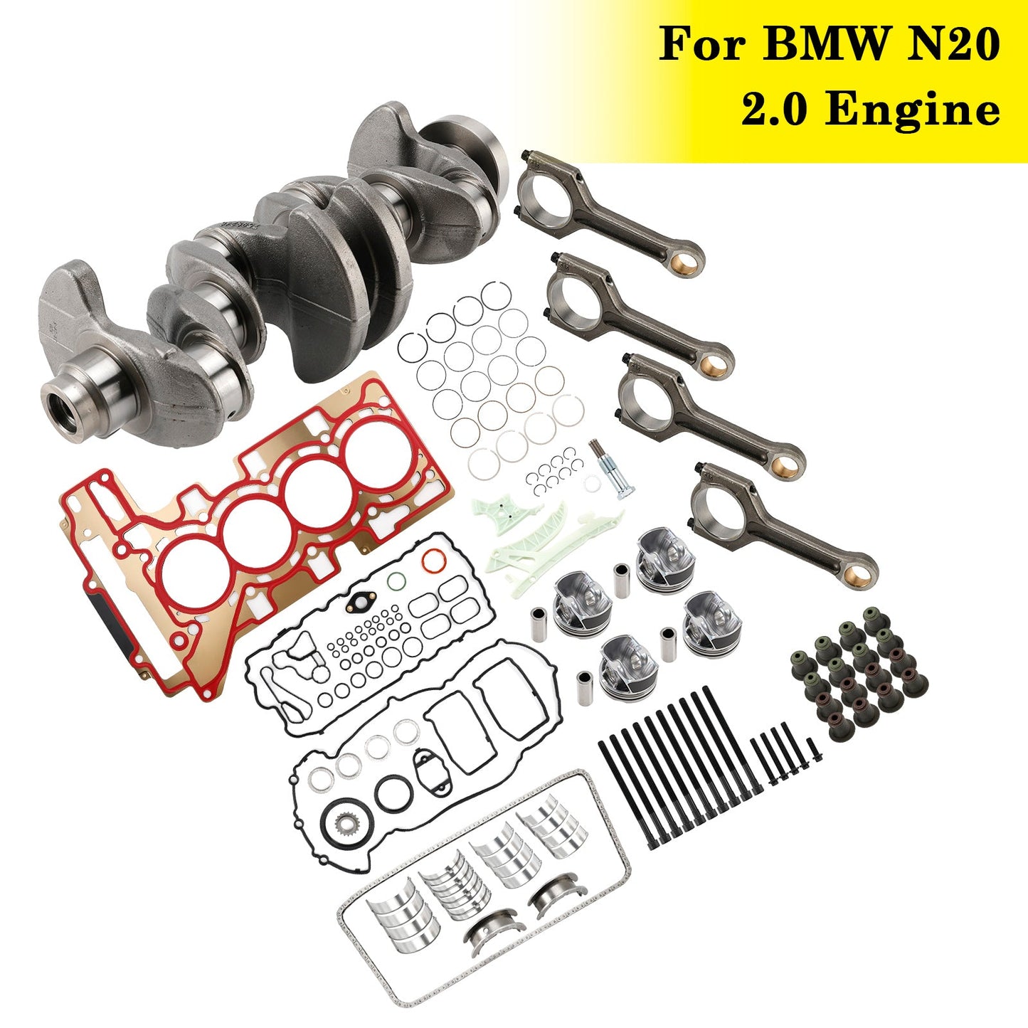2011-2017 BMW X3 20i / 20ix (EUR) F25 N20 Overhaul Rebuild Kit Crankshaft/Conrods/Piston Kit/Gasket 11217640165