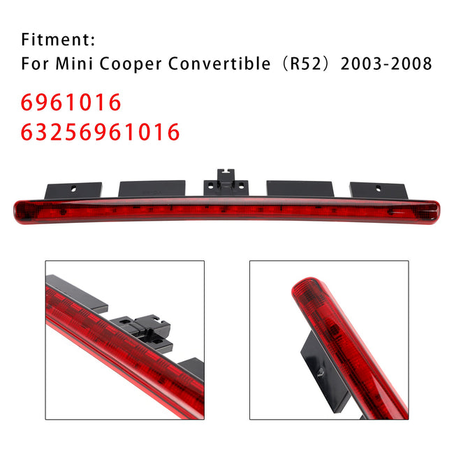 2003-2008 Mini Cooper Convertible R52 Rear Third Brake Light 63256961016 Red