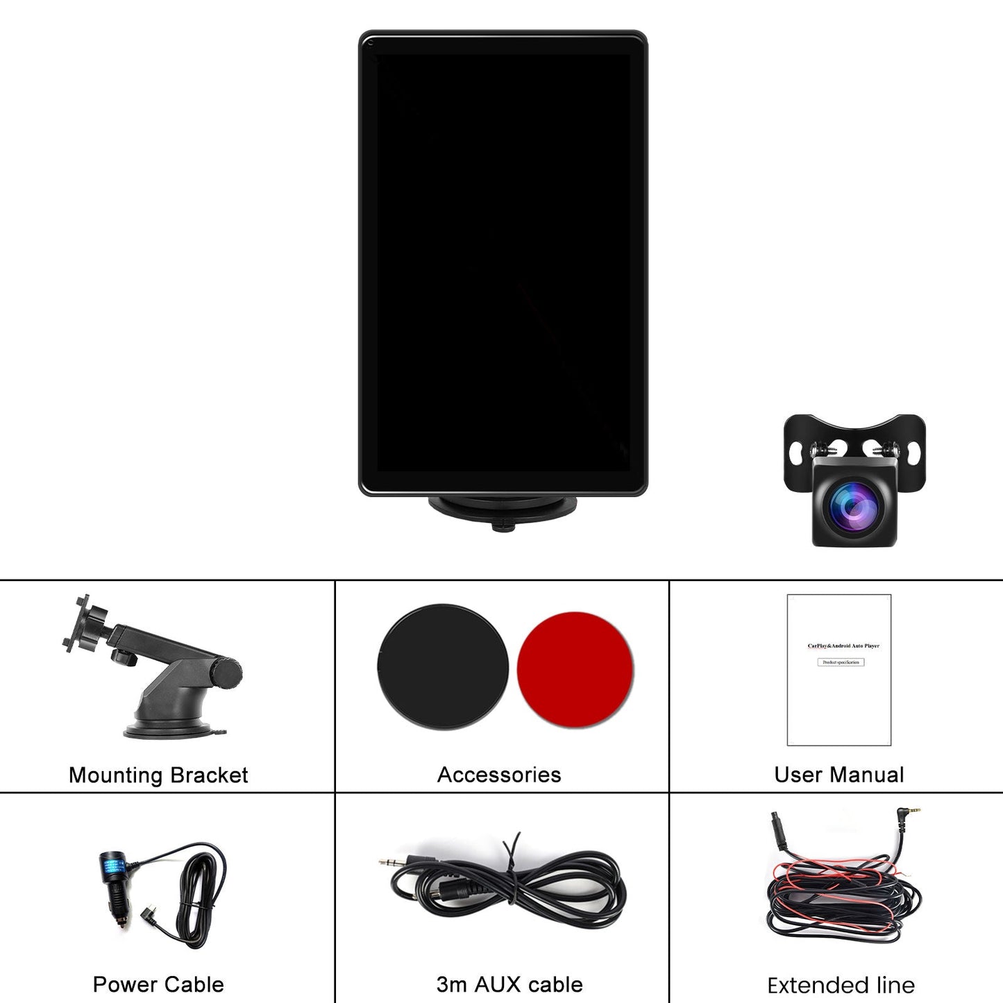 8" Touch Screen Apple CarPlay Android Auto Horizontal Vertical Switching Display