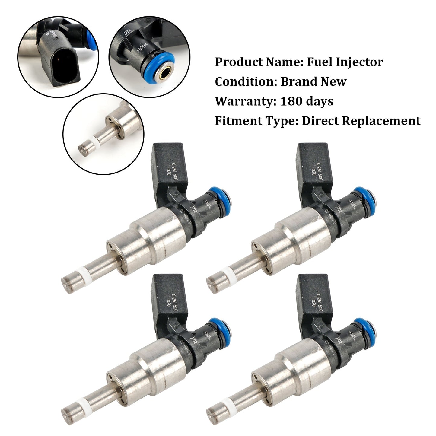 2005-2009 Audi A4 Quattro 2.0L I4 4PCS Fuel Injector 06F906036A