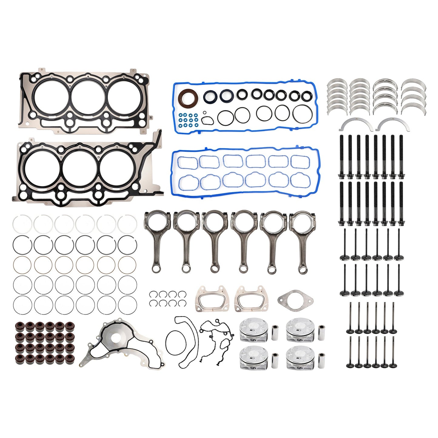 2011-2016 DODGE GRAND CARAVAN 3.6L 3604CC 220CID V6 DOHC 3.6L Engine Rebuild Overhaul Kit 5184088AF H1517CPA