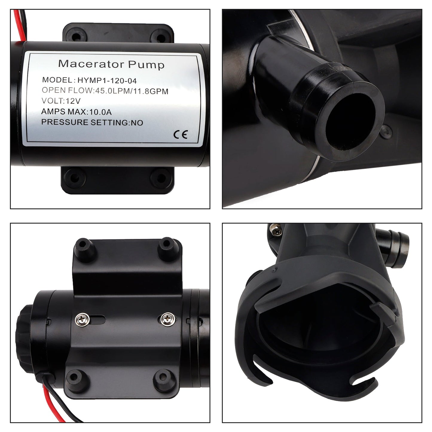 Portable Macerator Waste Pump 18555-000A for Camper RV 12V DC