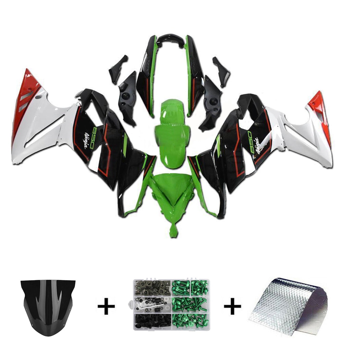 2009-2011 Kawasaki Ninja 650 ER-6F EX650 Injection Fairing Kit Plastic 04#