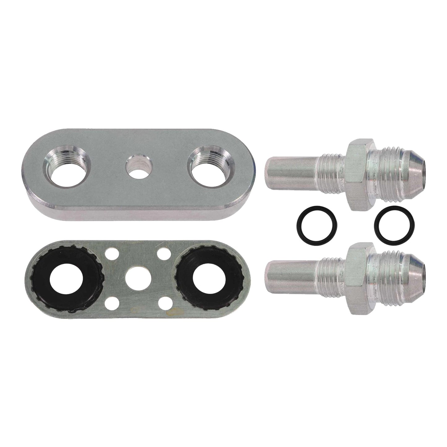 6L80E 6L90E 8L90E Transmission Cooler Line Adapter Plate with 8AN Fittings Seal