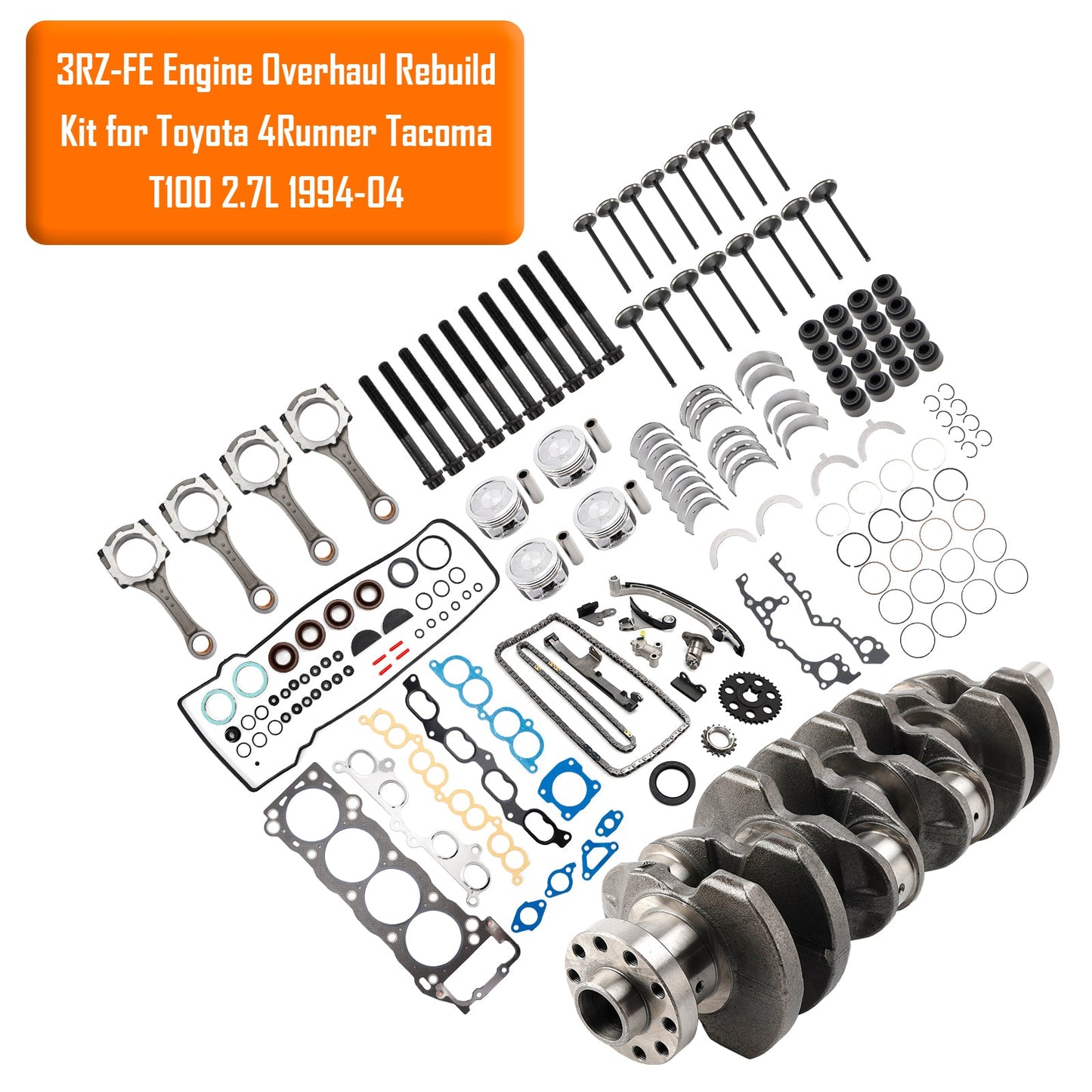 3RZ-FE Engine Overhaul Rebuild Kit for Toyota 4Runner Tacoma T100 2.7L 1994-2004
