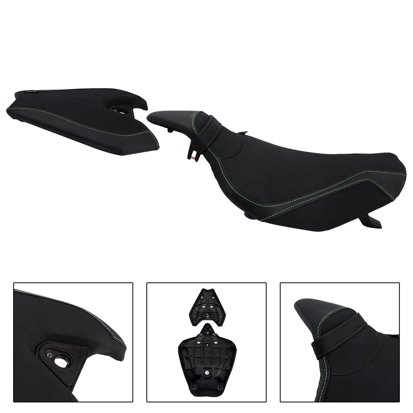 2014-2025 2024 For Kawasaki Z1000 Driver&Passenger Seat Kit Rear Cushion Black