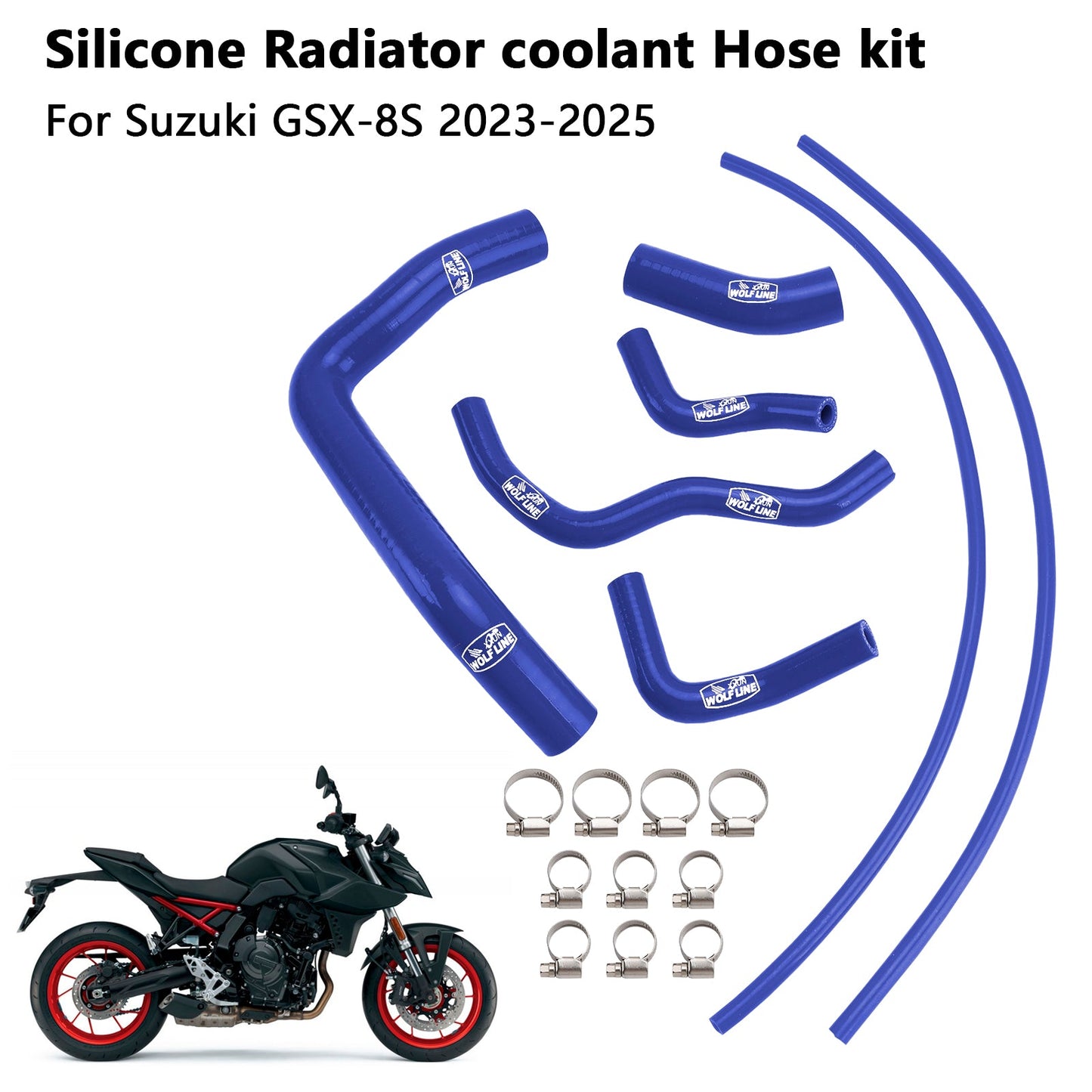 2023-2025 Suzuki GSX-8S Silicone Radiator coolant Hose