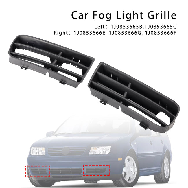 1998-2004 VW Golf IV MK4 1 Pair Front Bumper Fog Light Grill Cover Bezel 1J0853665B 1J0853666E