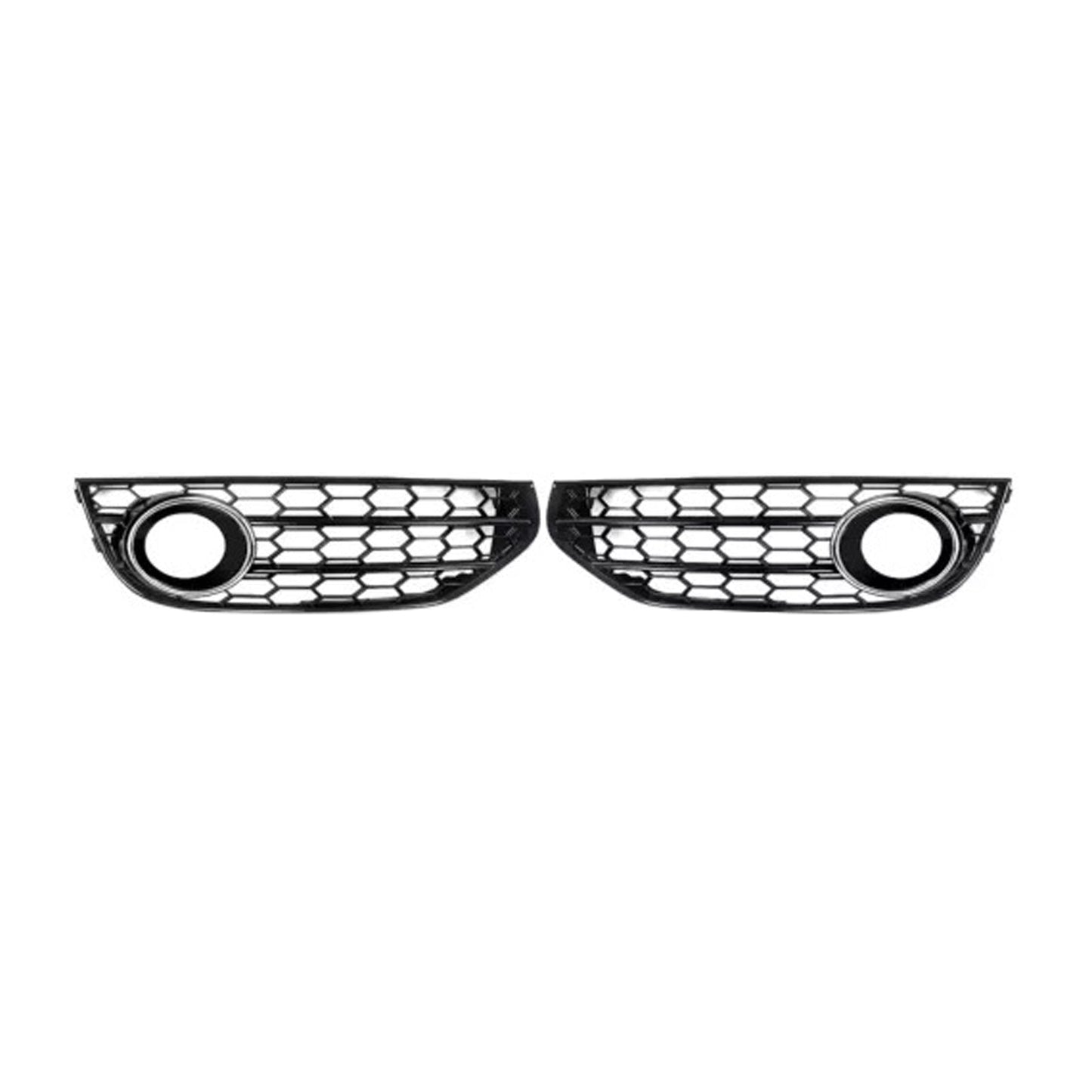 2010-2015 Audi A4 Allroad B8 Front Bumper Honeycomb Fog Grille Cover Chrome
