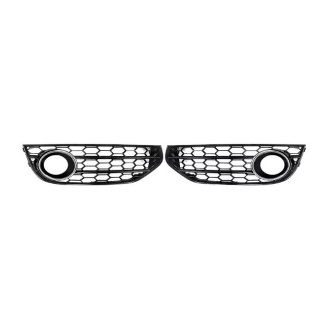 2010-2015 Audi A4 Allroad B8 Front Bumper Honeycomb Fog Grille Cover Chrome