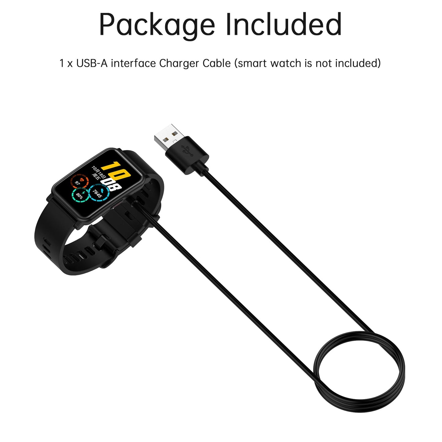 Portable Replacement USB-A Charging Cable For Huawei Fit3/2/SE/mini Band 10/9/8