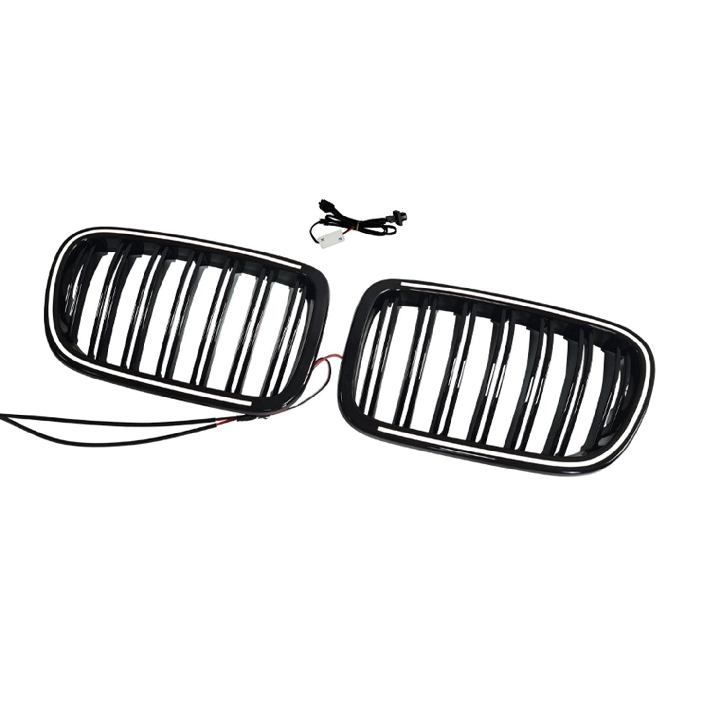 2011-2014 Fit BMW X3 F25 Dual Line Black Front Bumper Kidney Grill Grille
