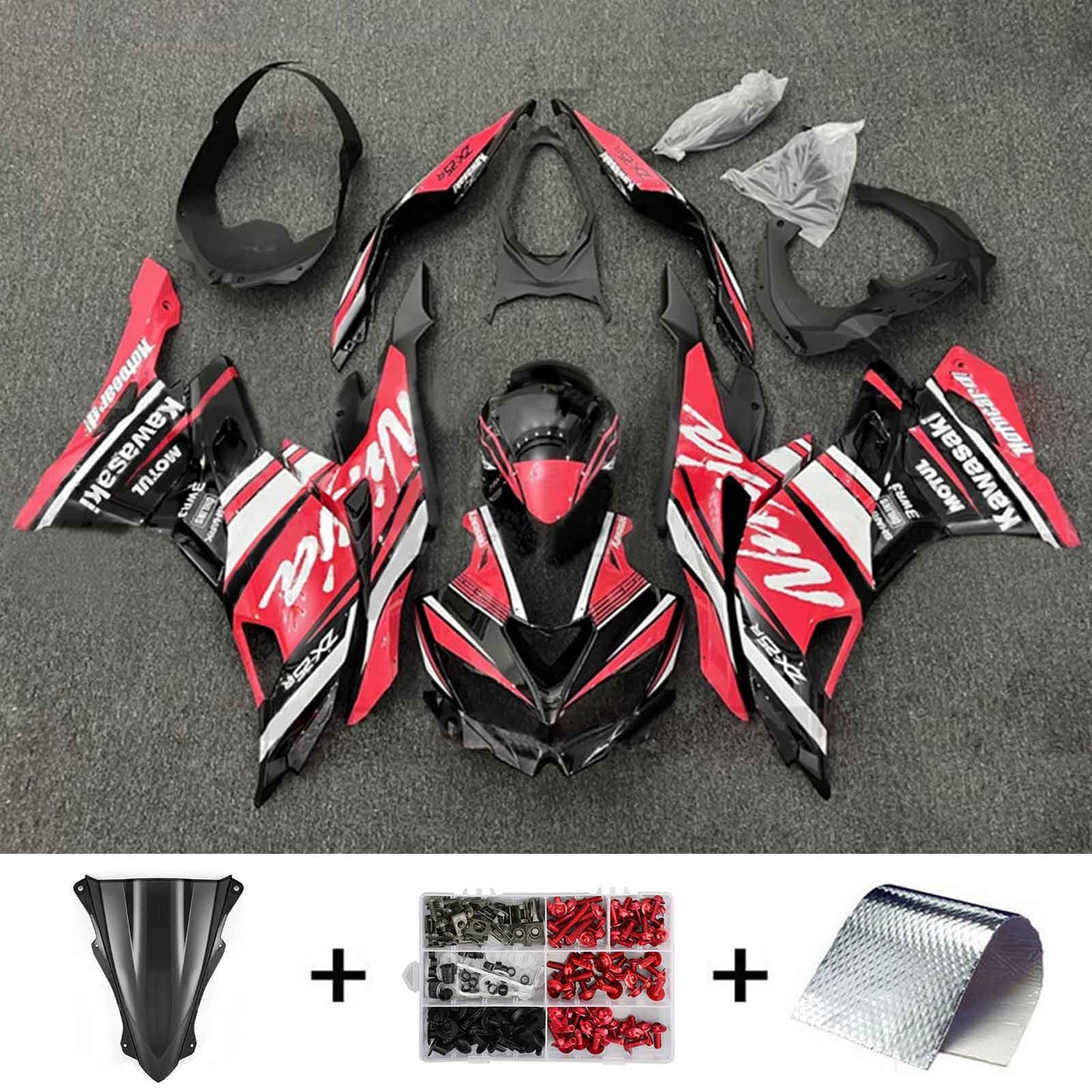 2019-2025 Kawasaki Ninja ZX-25R Amotopart Injection Fairing Kit Bodywork ABS #102