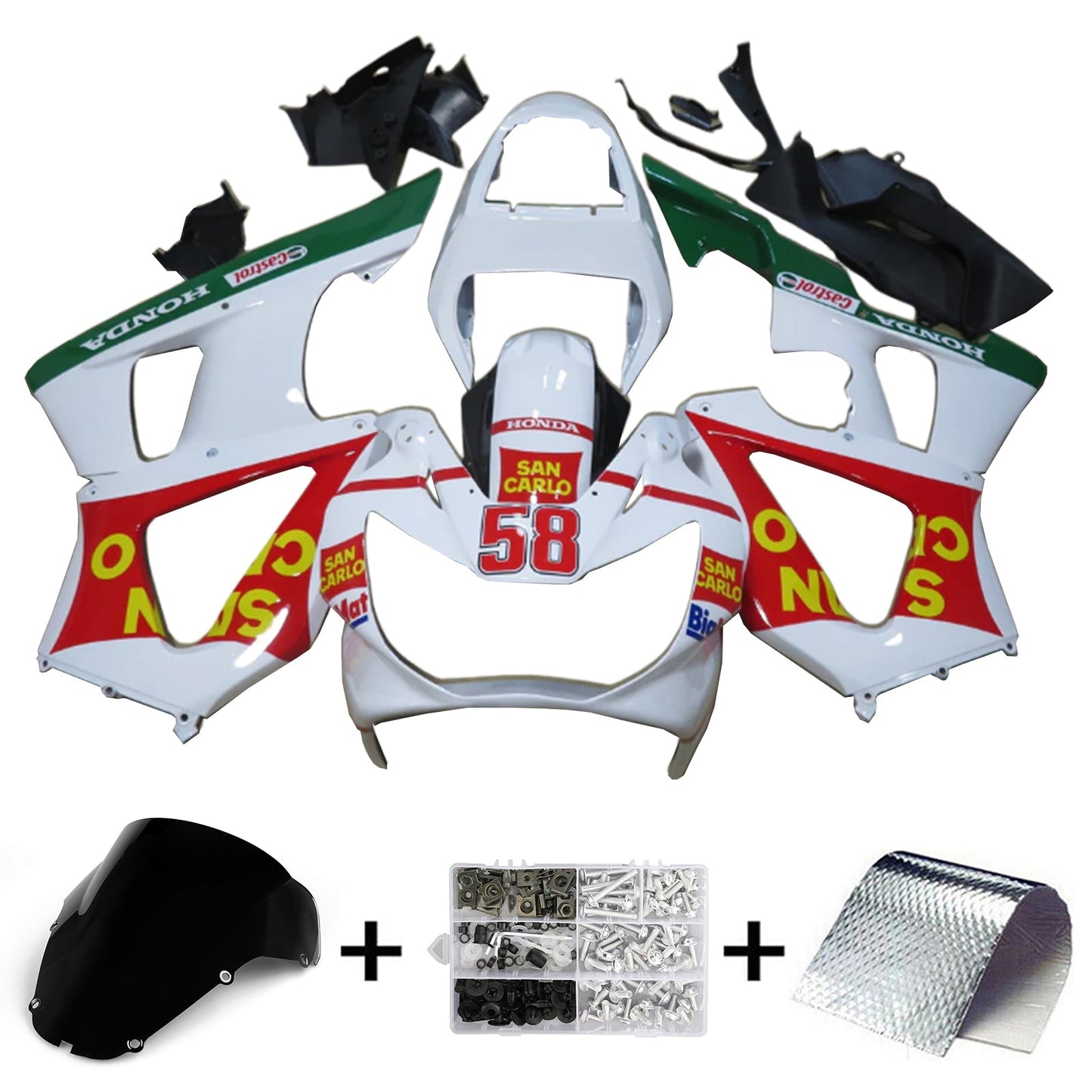 2000-2001 Honda CBR929RR Injection Fairing Kit Bodywork Plastic ABS