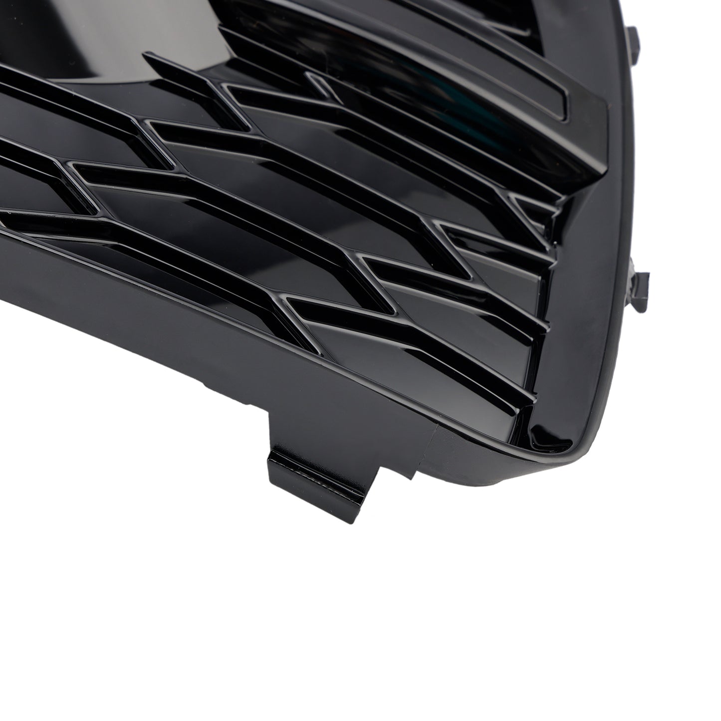 RSQ3 Style Honeycomb Front Fog Light Covers Fit Audi Q3 2013-2015 Gloss Black