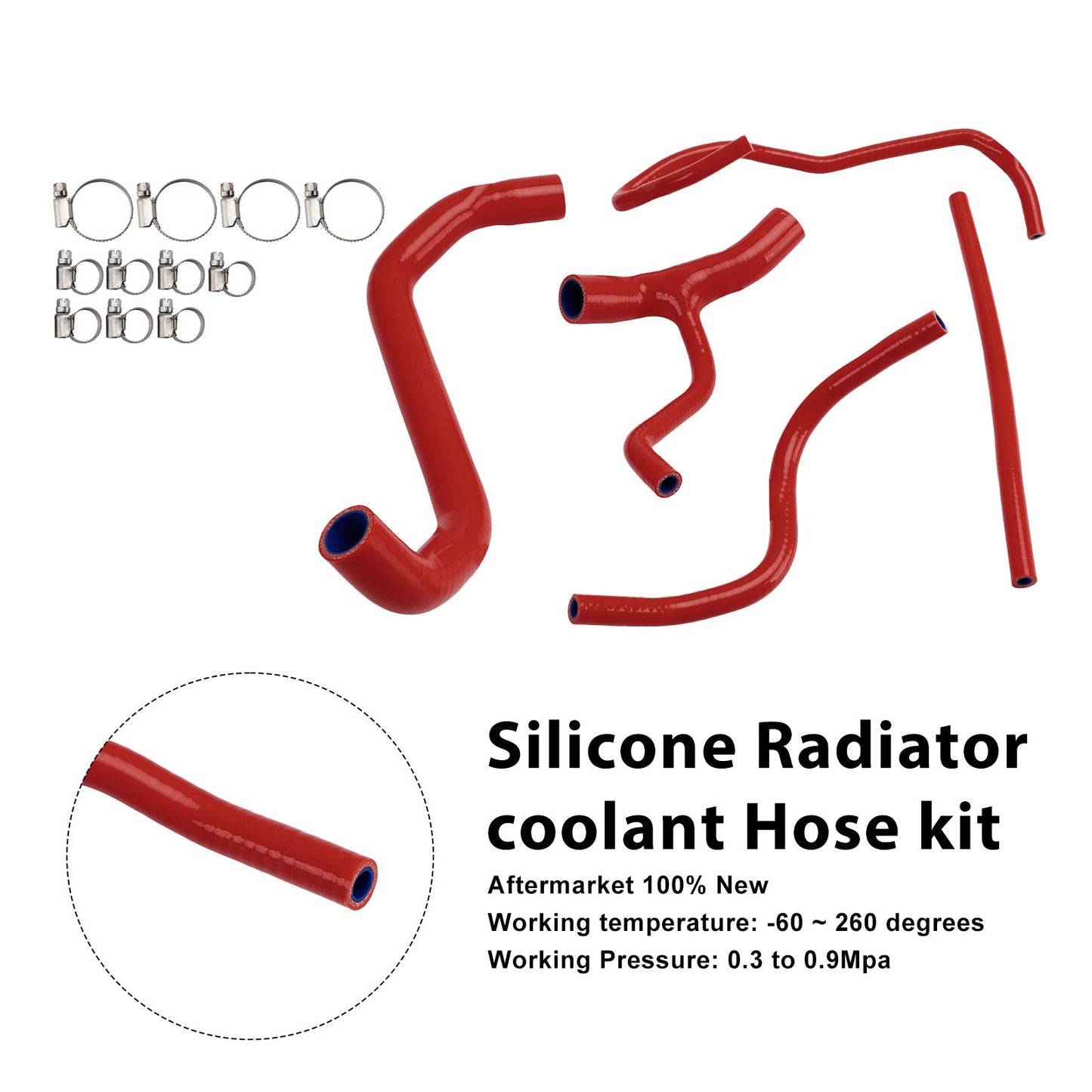2022-2025 Aprilia Tuareg 660 Silicone Radiator coolant Hose