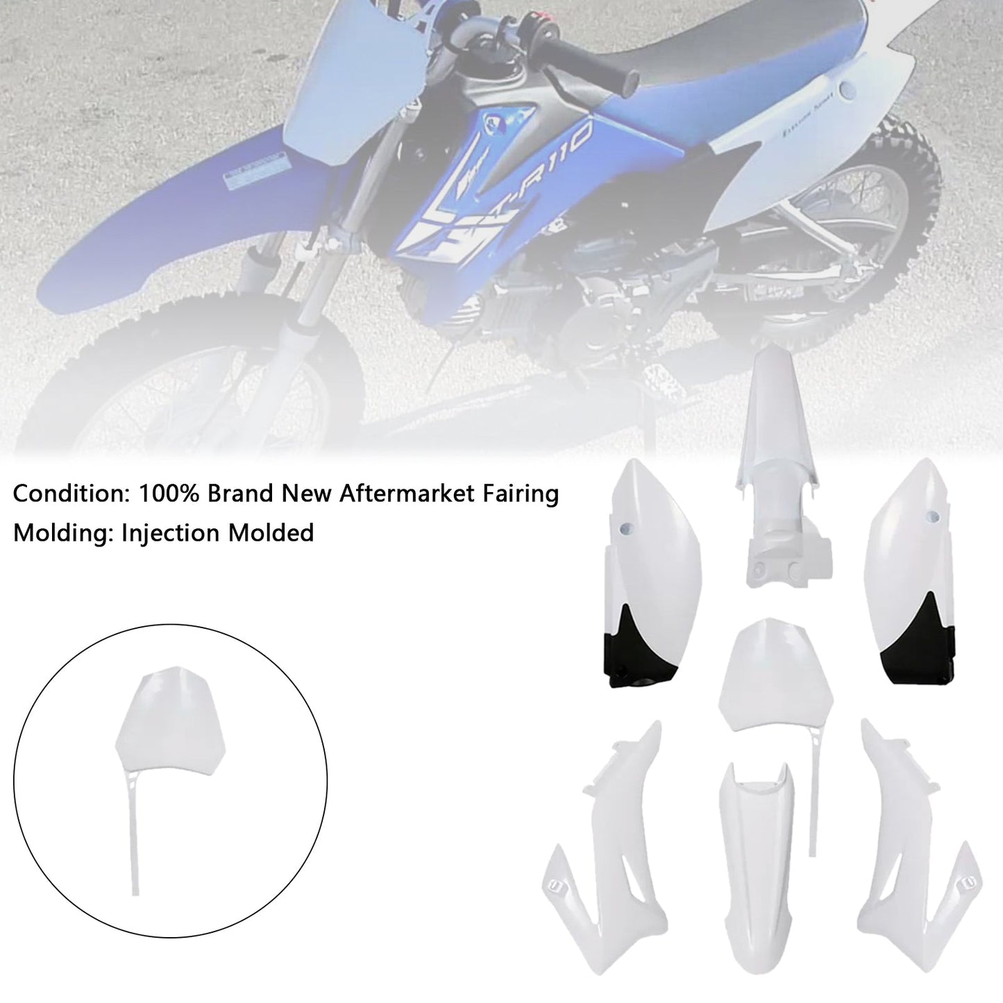 Yamaha TTR110 DIRT BIKE Body Plastic Kit Fender Fairing
