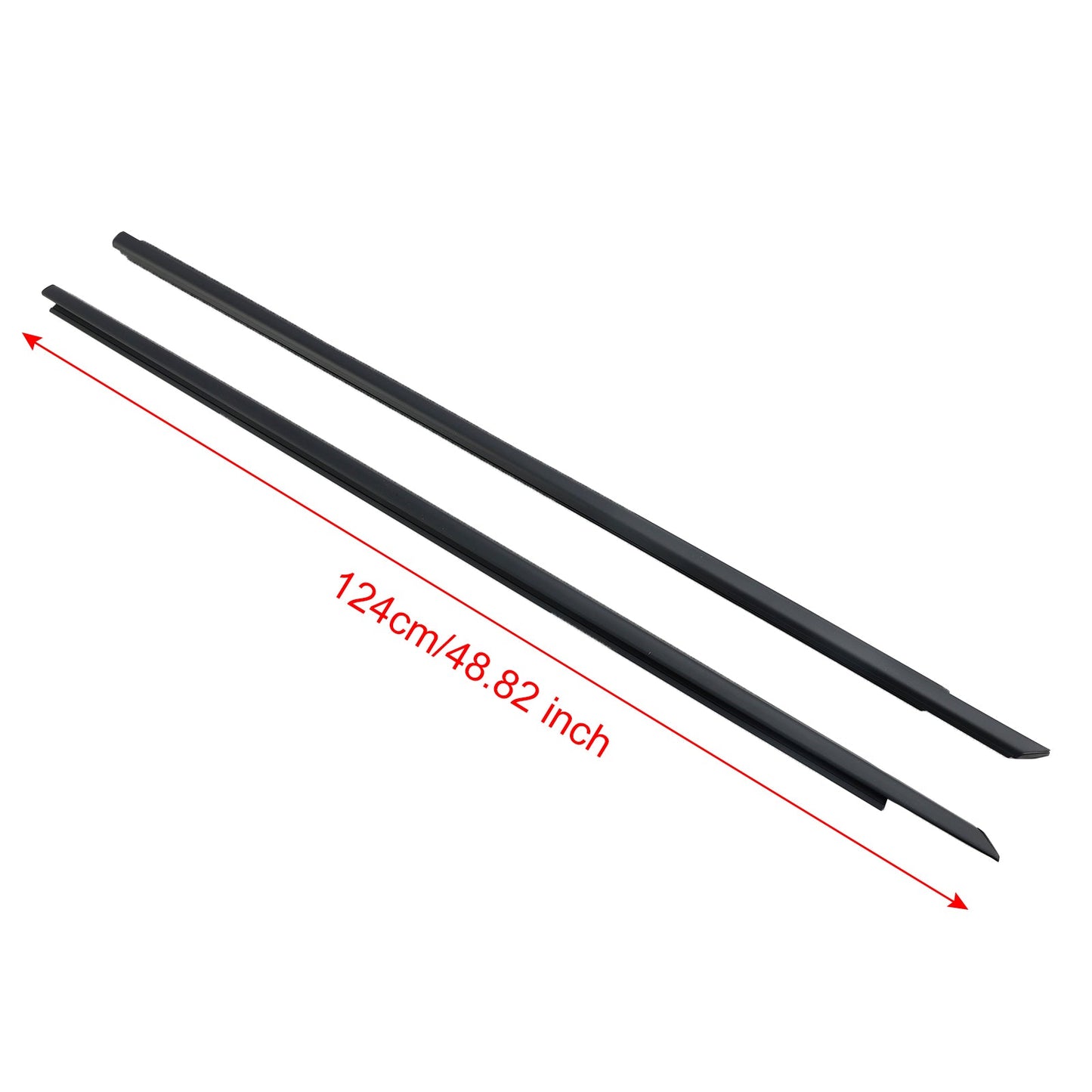 2008-2017 DODGE CHALLENGER 2pcs Front Door Window Belt Weatherstrip