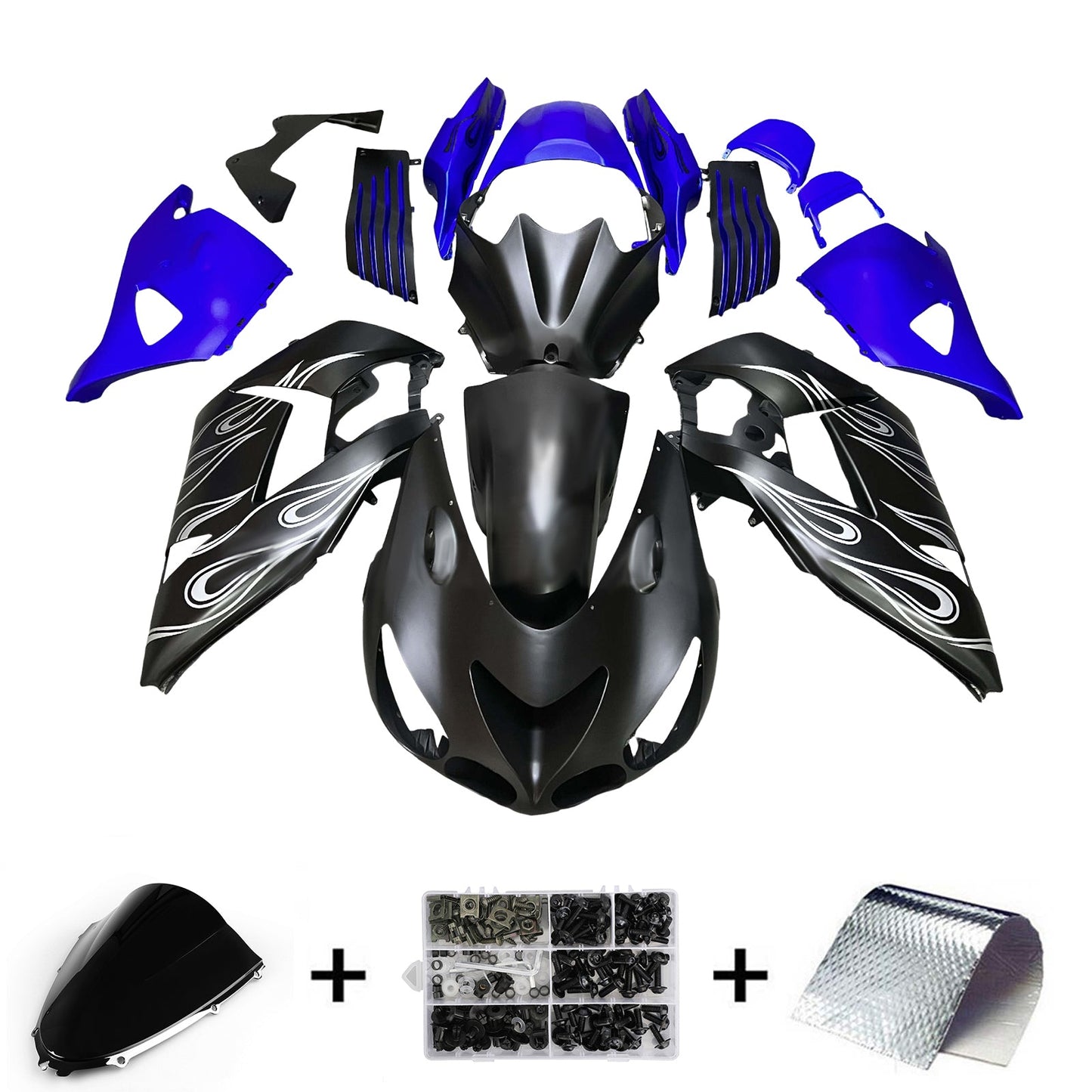 Injection Fairing Kit Bodywork fit For Kawasaki ZX14R ZZR1400 2006-2011