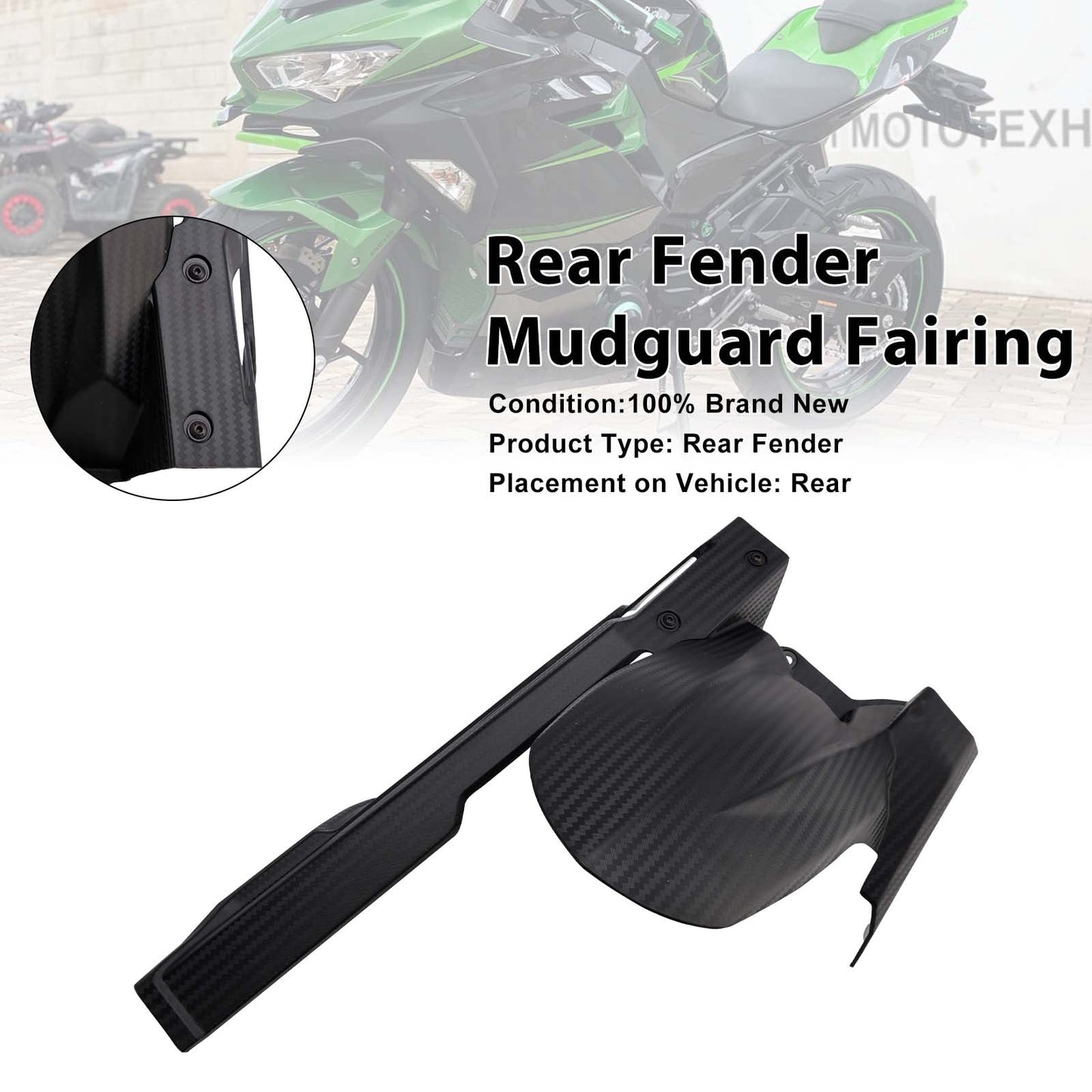 2024-2026 For Kawasaki Ninja 500 / Z500 Rear Fender Fairing