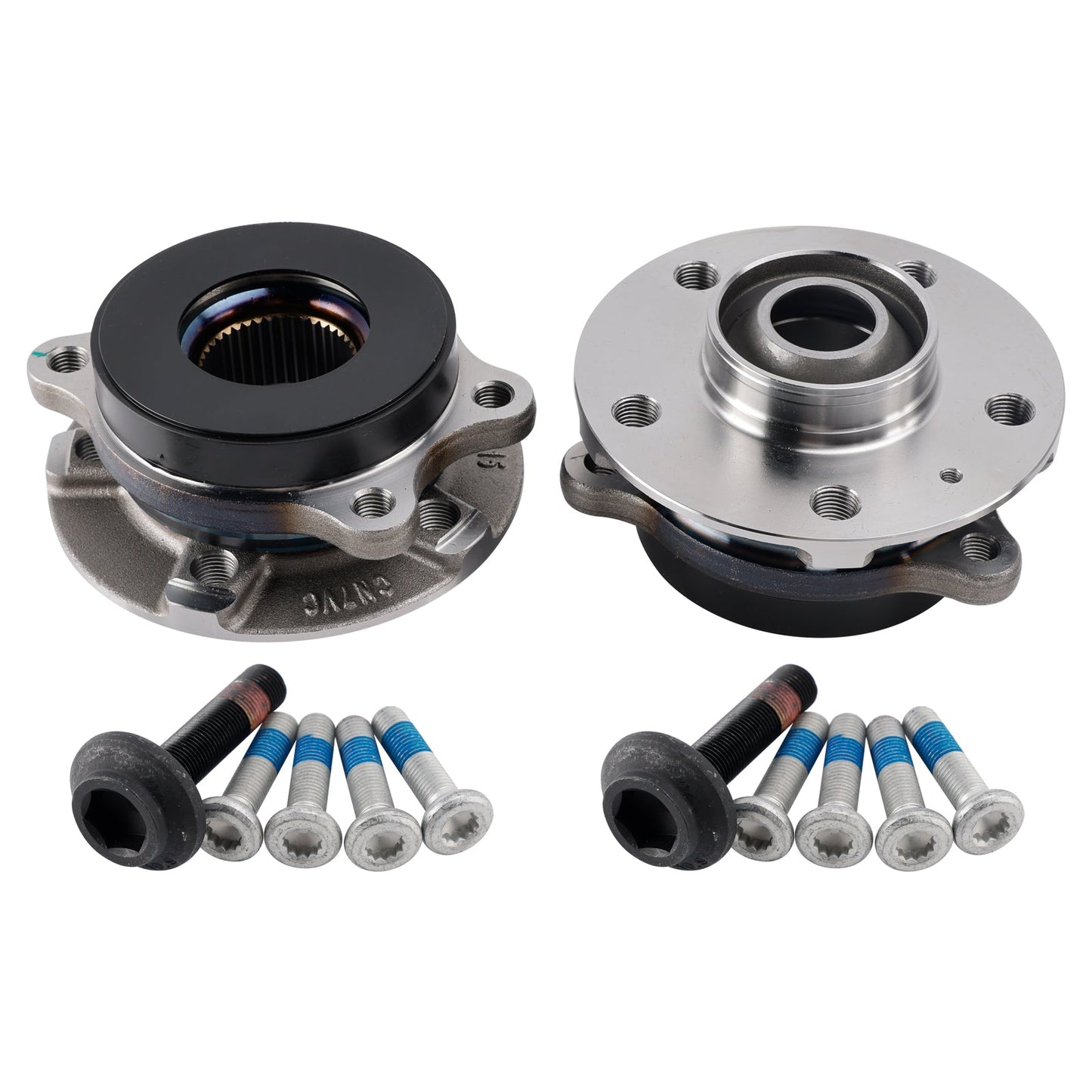 Audi A4 8K A6 C7 A5 8T A8 4H Q5 2x Front Wheel Hub Flange+Bearing+Bolts Kit 4H0498625D