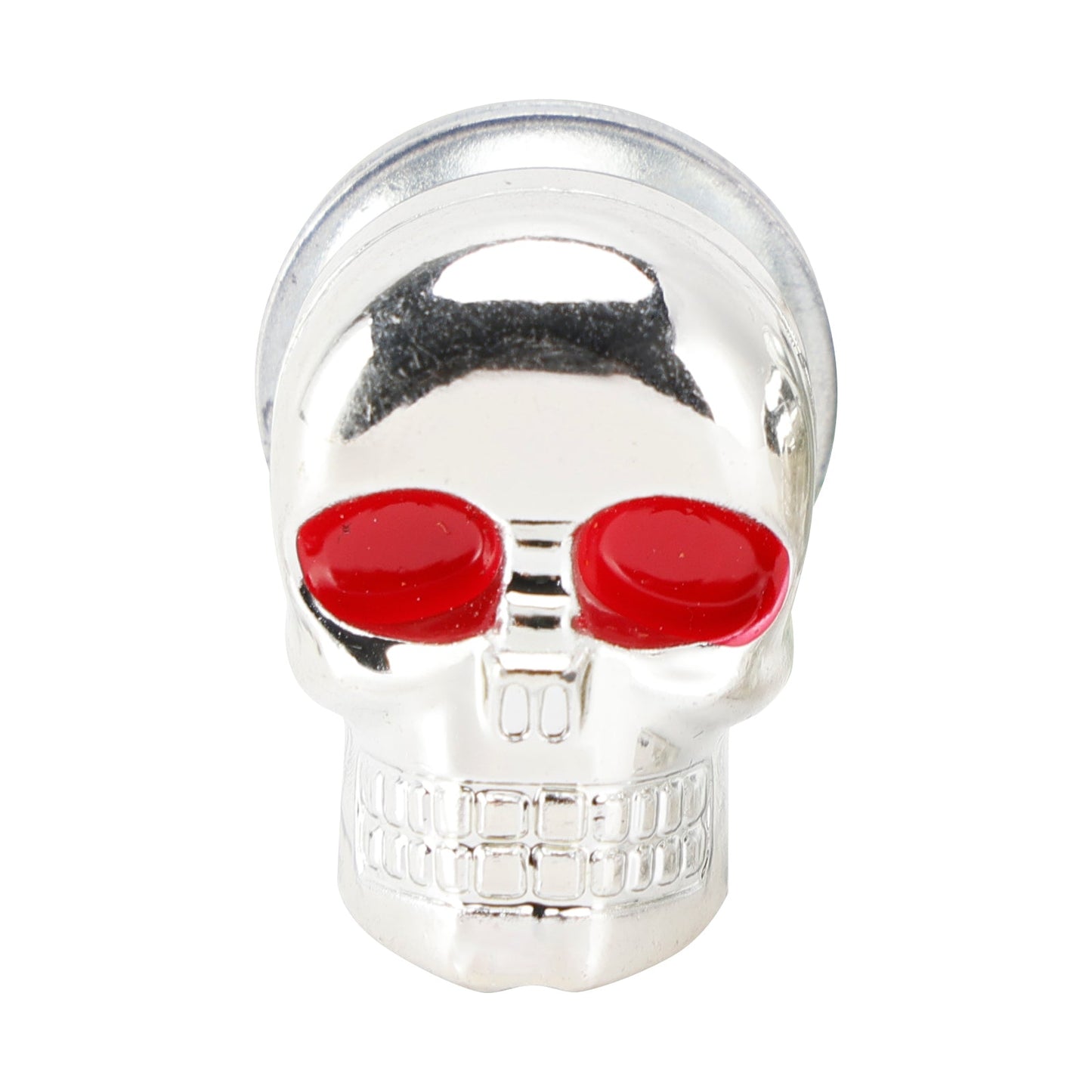 2x Motorcycle Bike Plastic Silver Skull License Plate Bolt On Screw On Frame Nut
