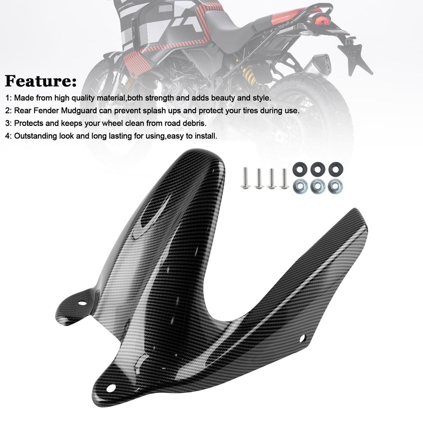 2022-2023 Ducati Desert X Rear Fender Mudguard Fairing Cowl