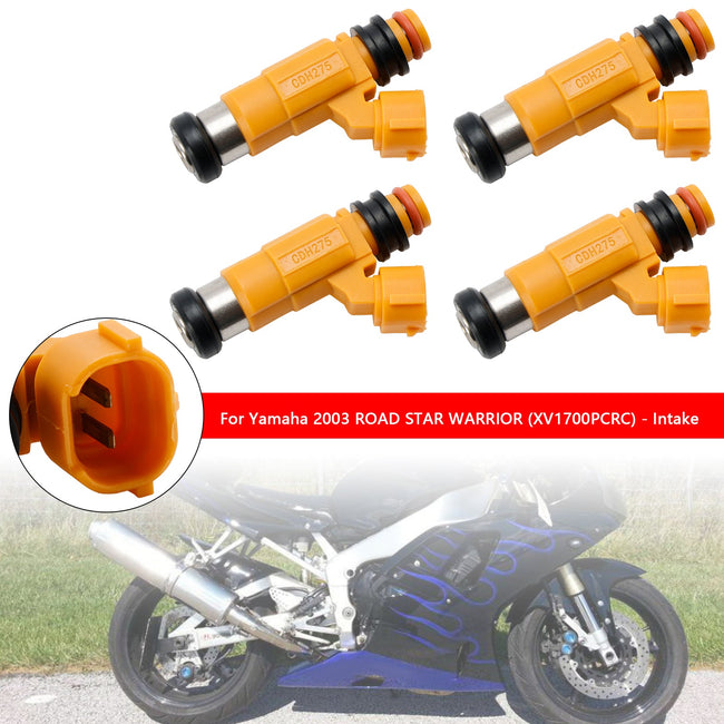 4PCS Fuel Injectors For Yamaha FJR1300 Road Star Warrior XV1700 5FL-13761-00-00