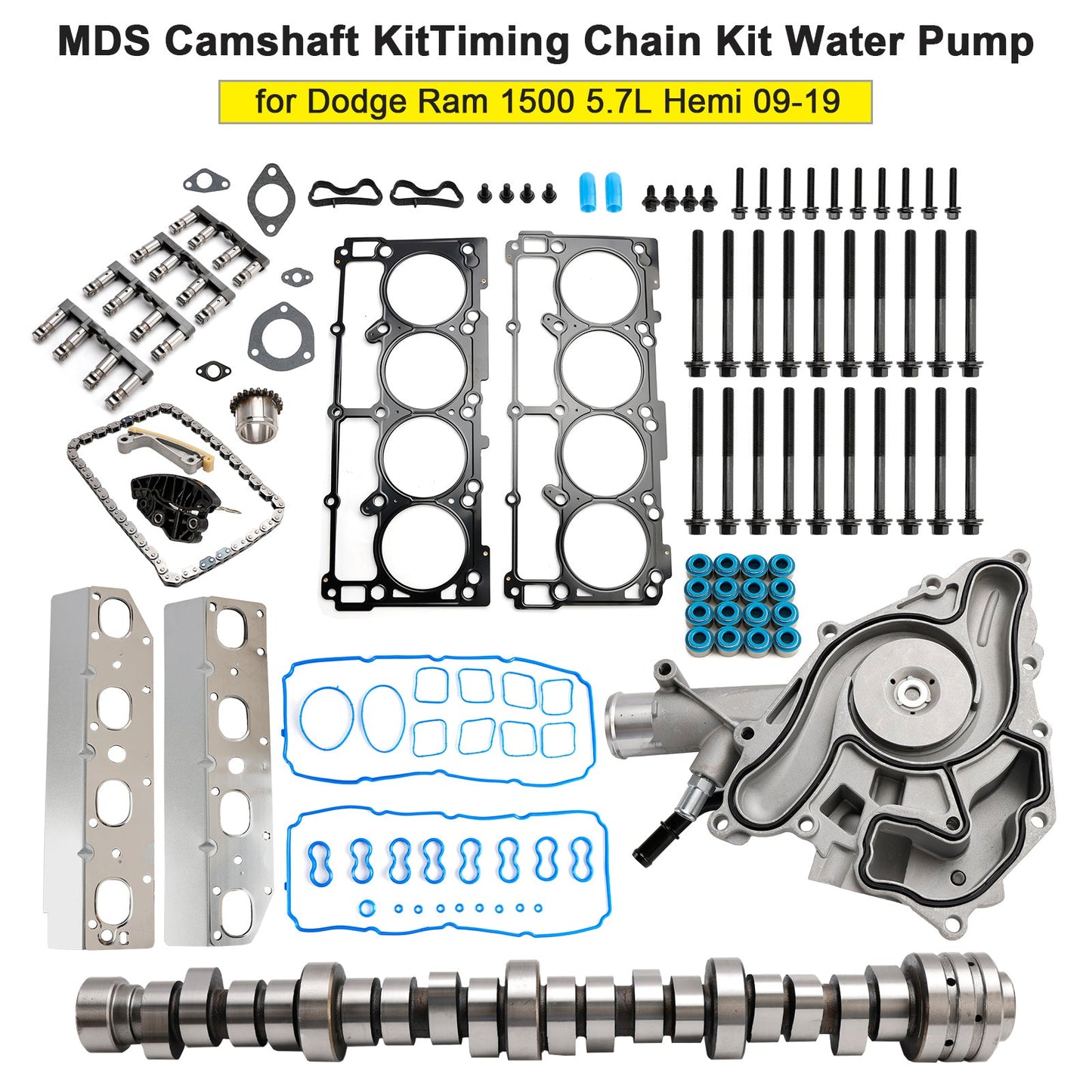 2011-2019 Ram 1500 5.7L Engine MDS Camshaft KitTiming Chain Kit Water Pump 53021726AE 68060714AA