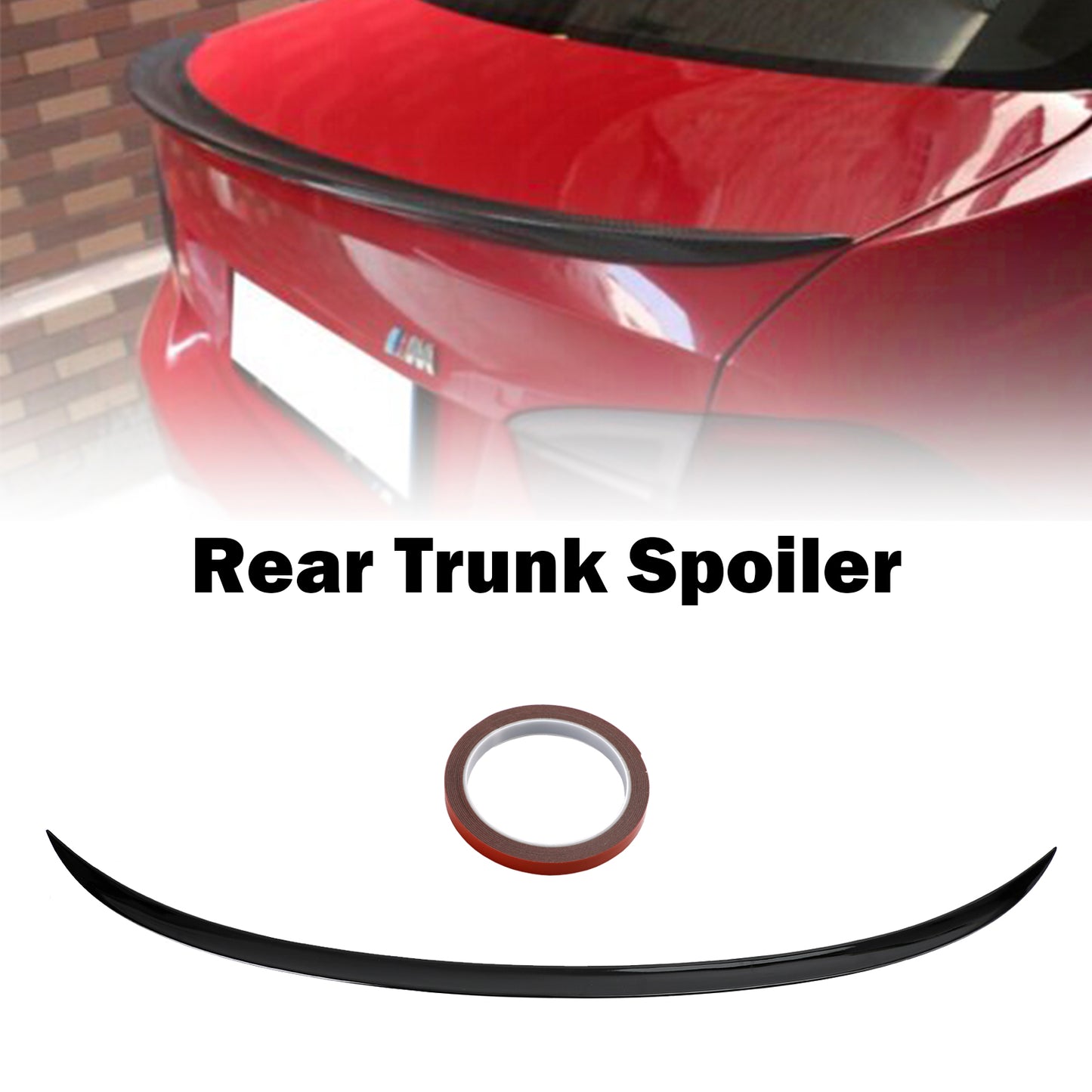 Rear Boot Trunk Spoiler Lip Wing Fit BMW E90 3 Series Saloon 2005-11 Gloss Black