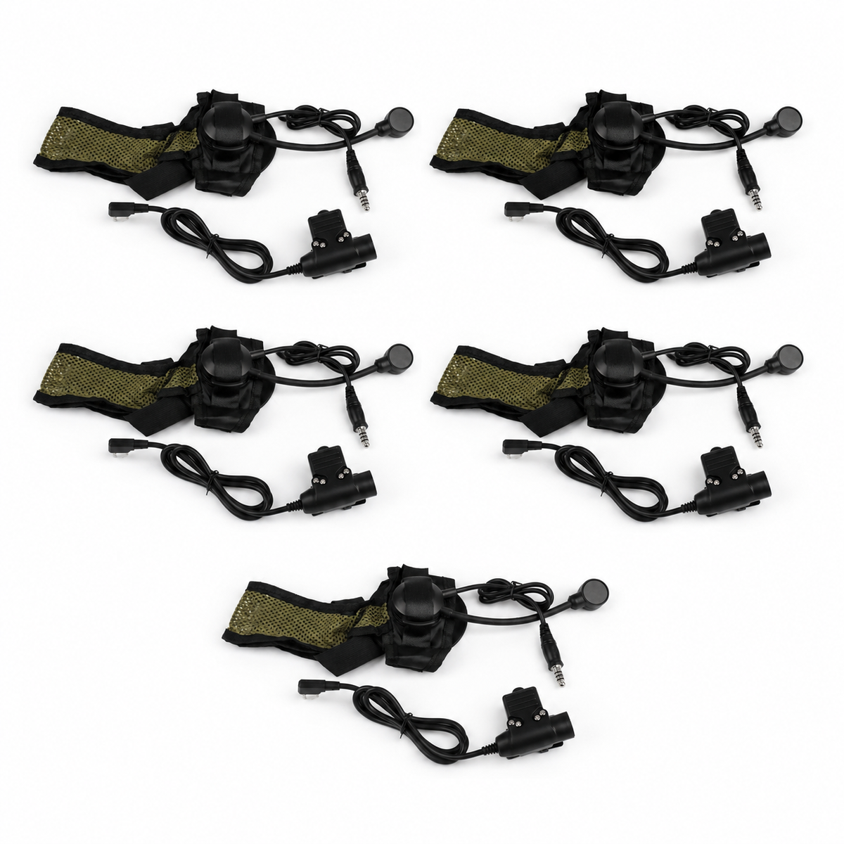 5x HD-02 Z-Tactical Bowman Elite II Headset U94 PTT For Kenwood BaoFeng Radio